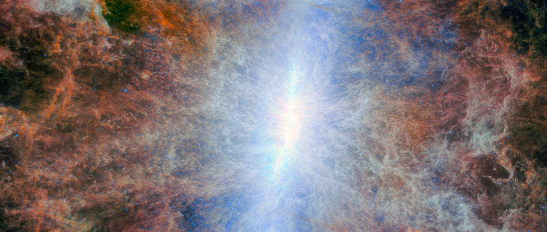 A starburst shines in infrared