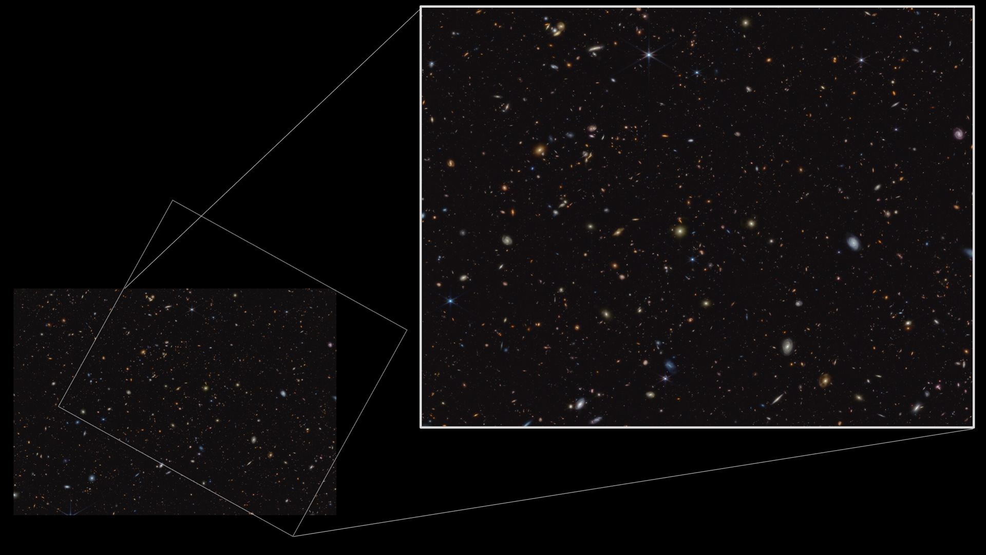 Area of study in GOODS-S field JADES (NIRCam image)