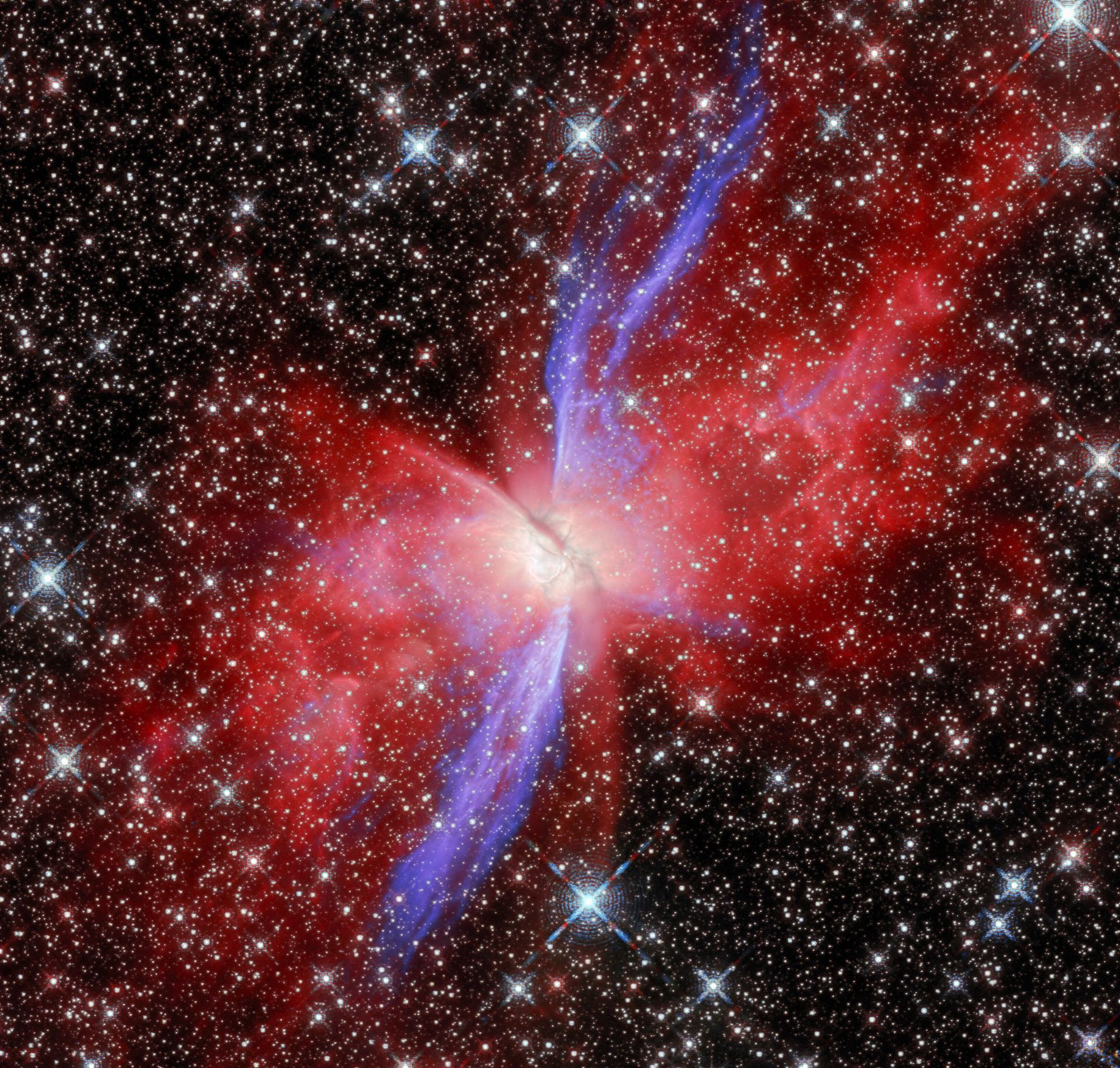 Butterfly Nebula NGC 6302 (Near-infrared Hubble image)