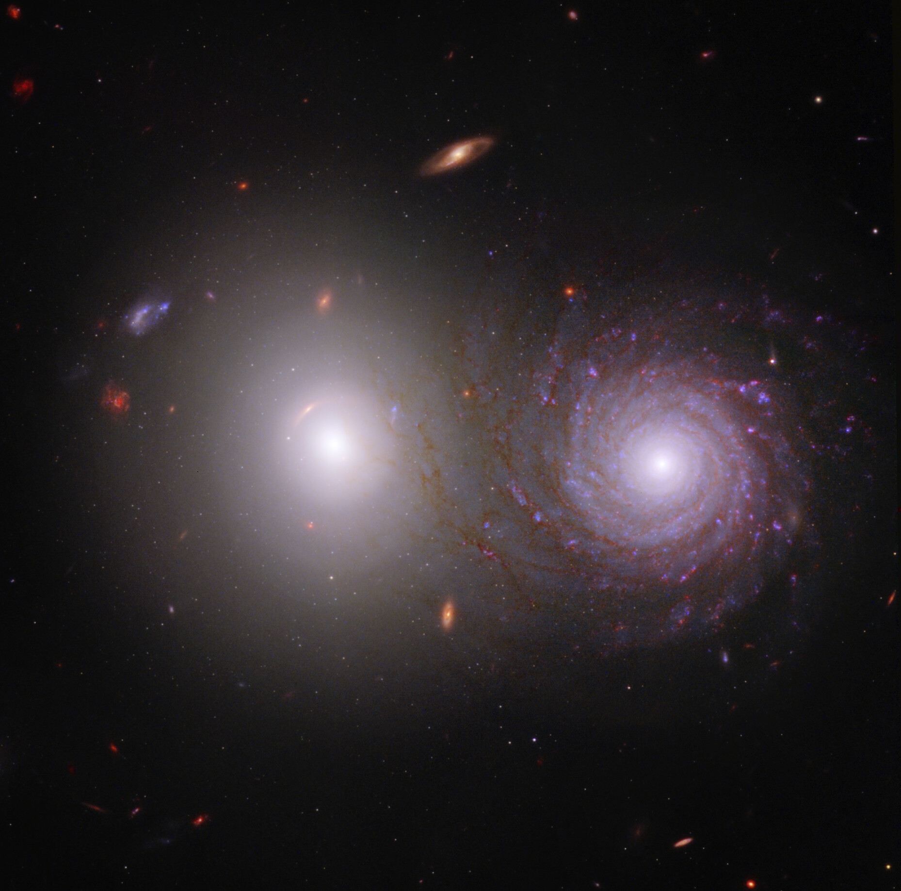 Galaxy Pair VV 191 (Webb and Hubble Composite Image)
