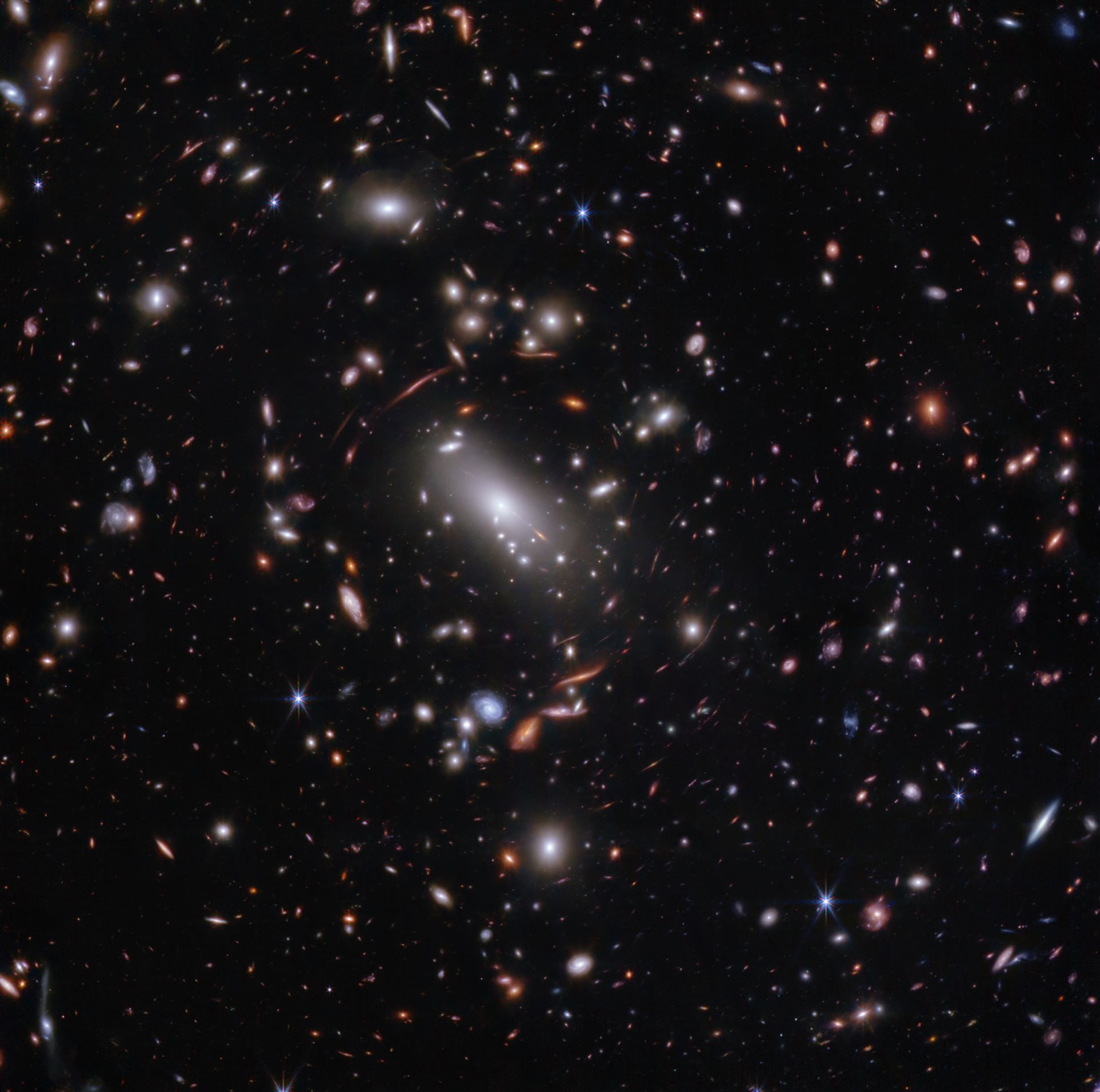 Galaxy cluster MACS J1423 (NIRCam image)