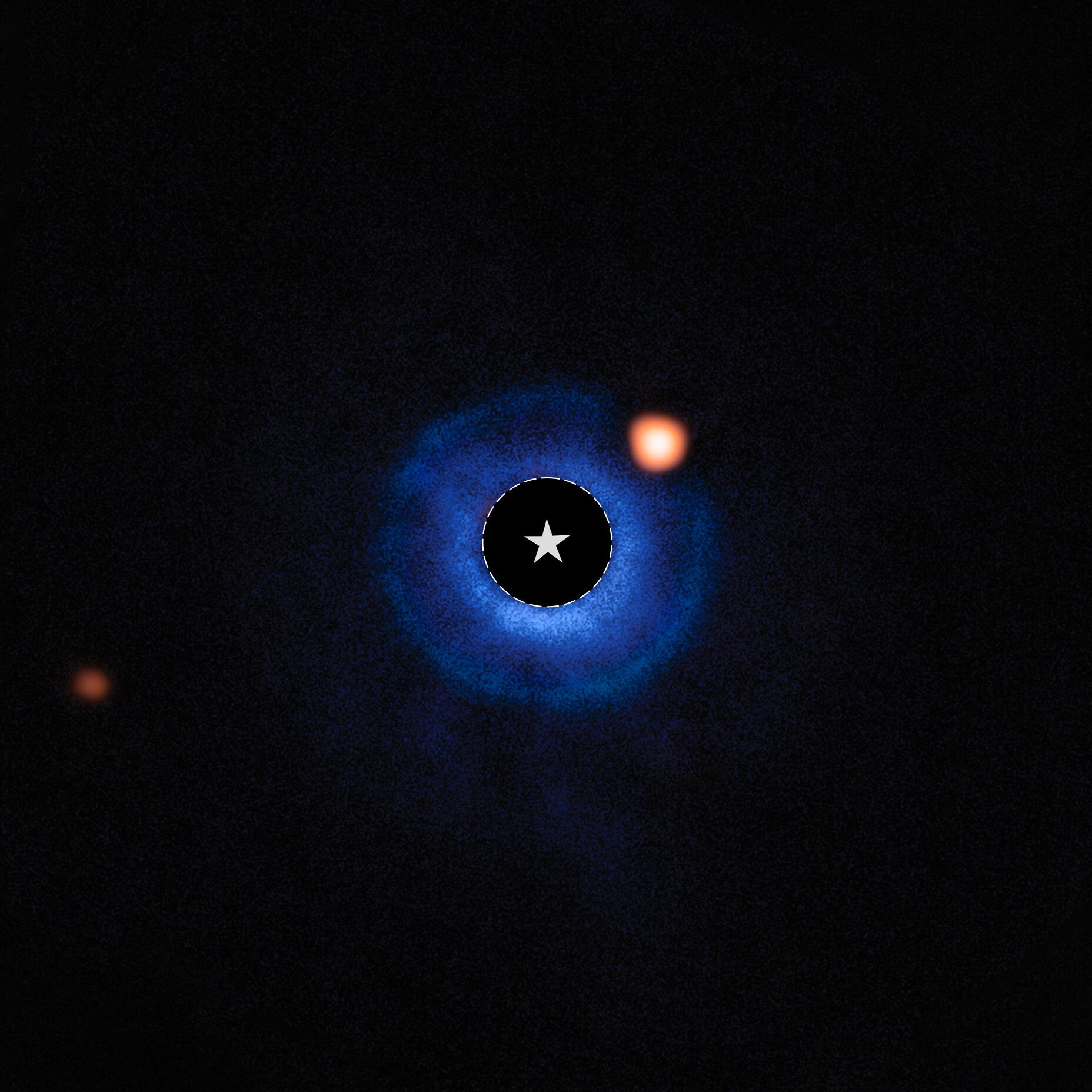 High-contrast coronograph image of TWA 7b