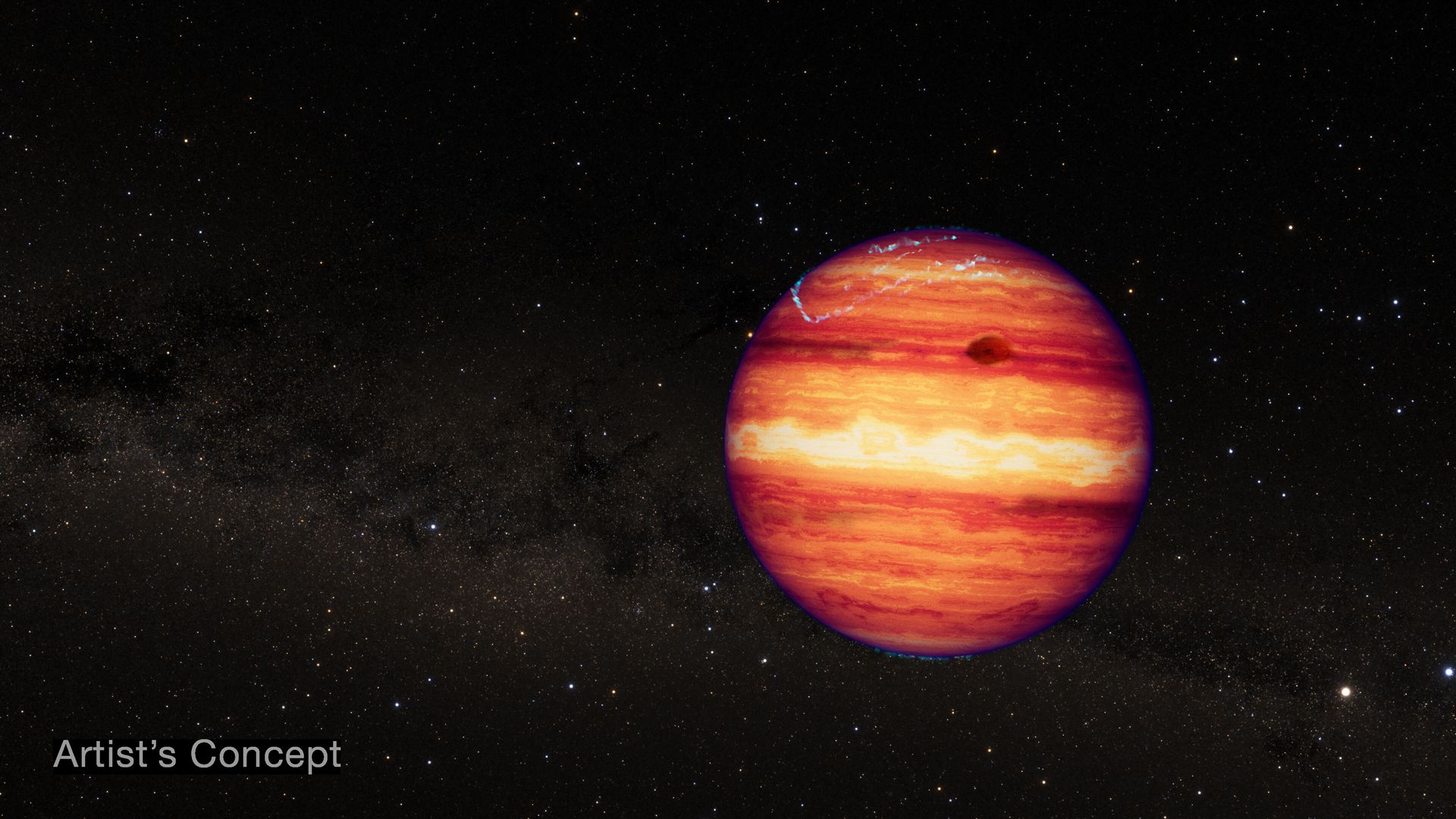 Isolated planetary-mass object SIMP 0136 (artist’s concept)