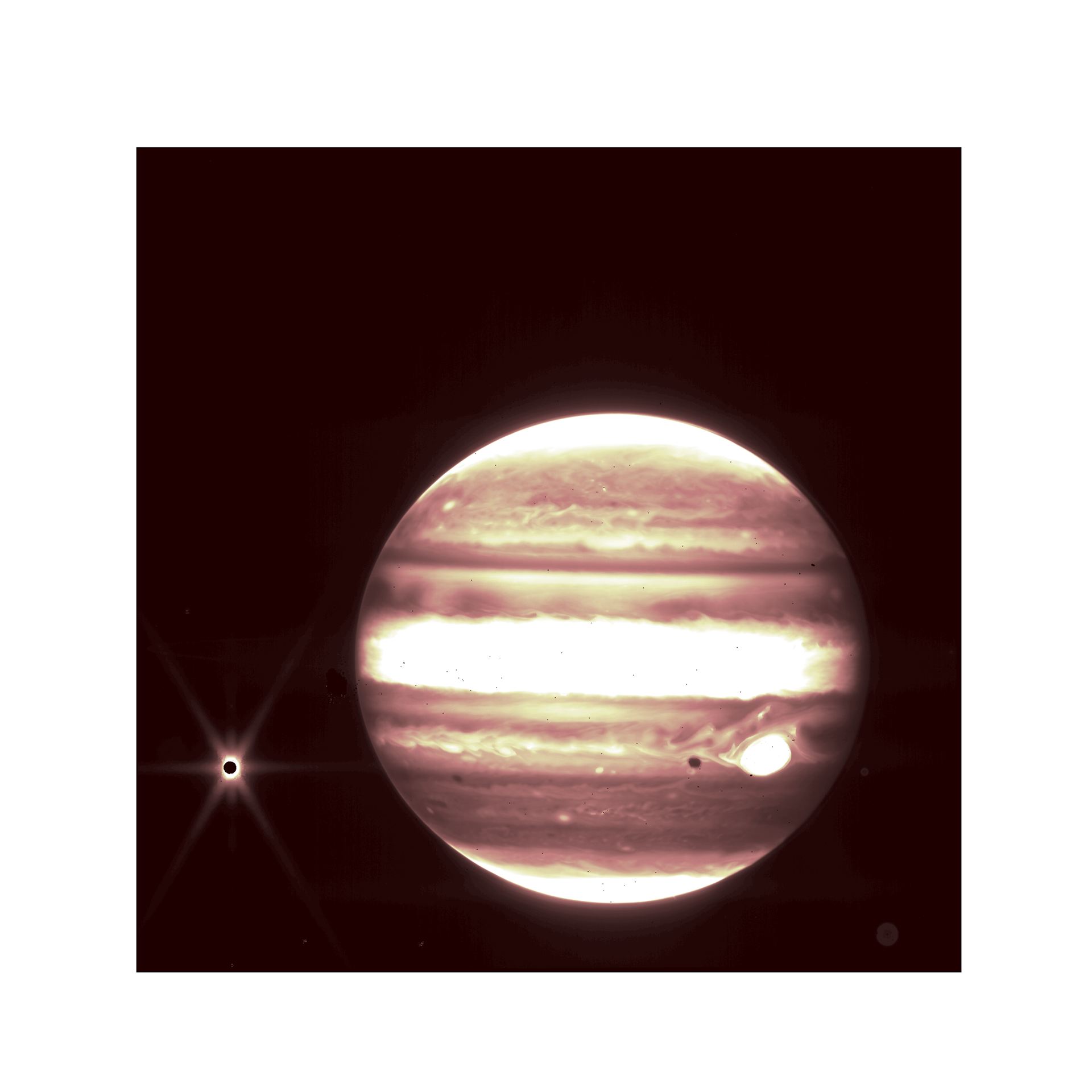Jupiter and Europa (NIRCam) Commissioning Image