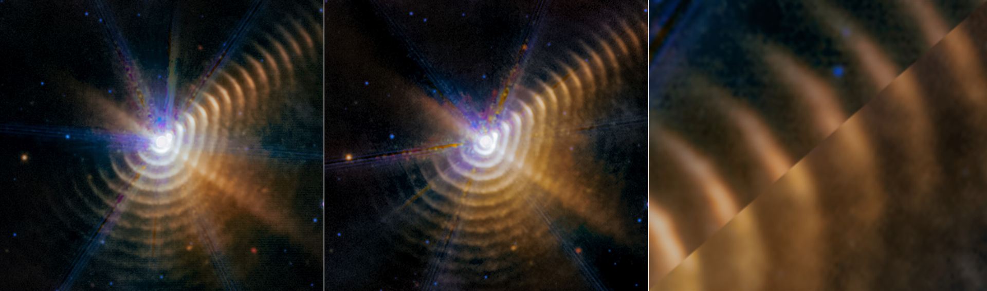 Observations of Wolf-Rayet 140 (MIRI Images, clean)