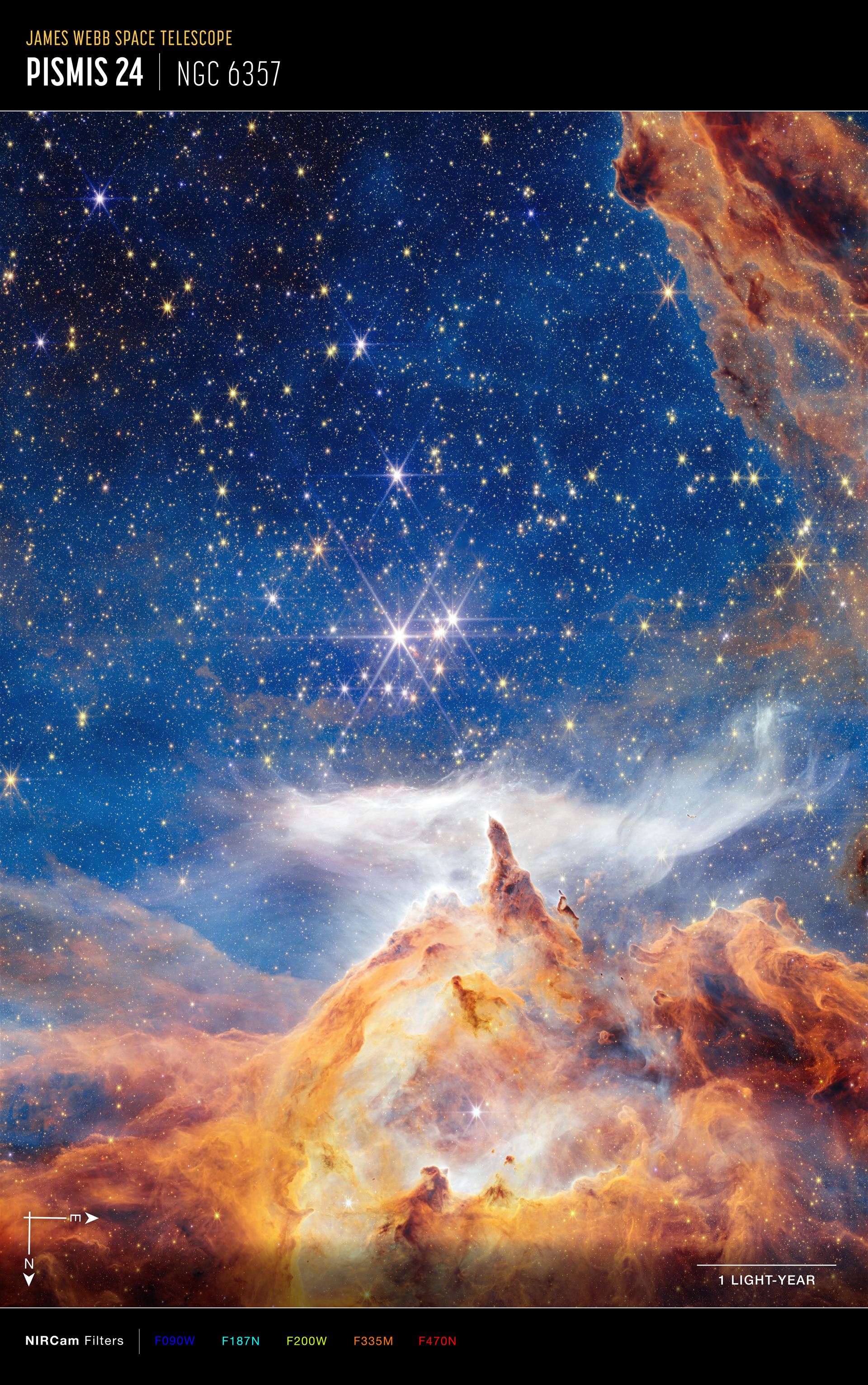Pismis 24 (NIRCam image, annotated)