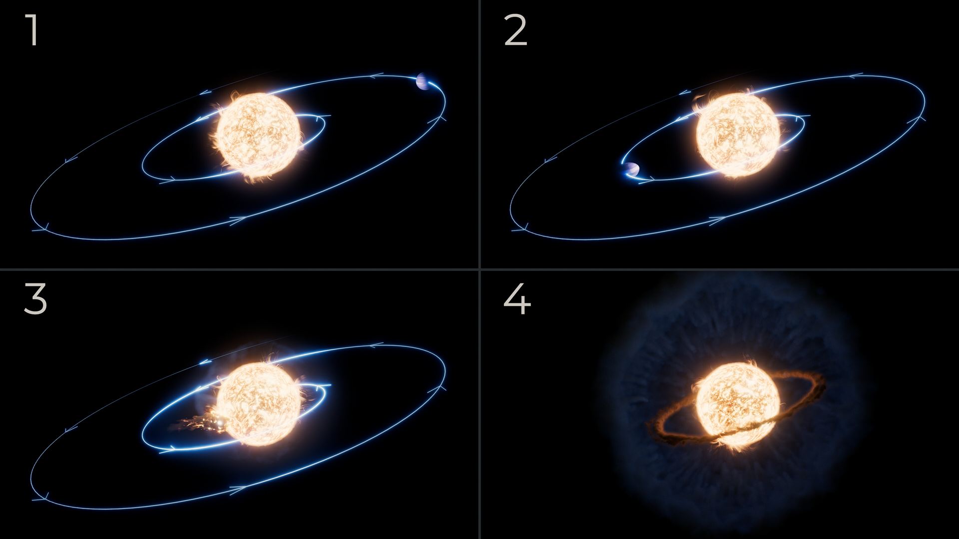 Planetary engulfment illustration