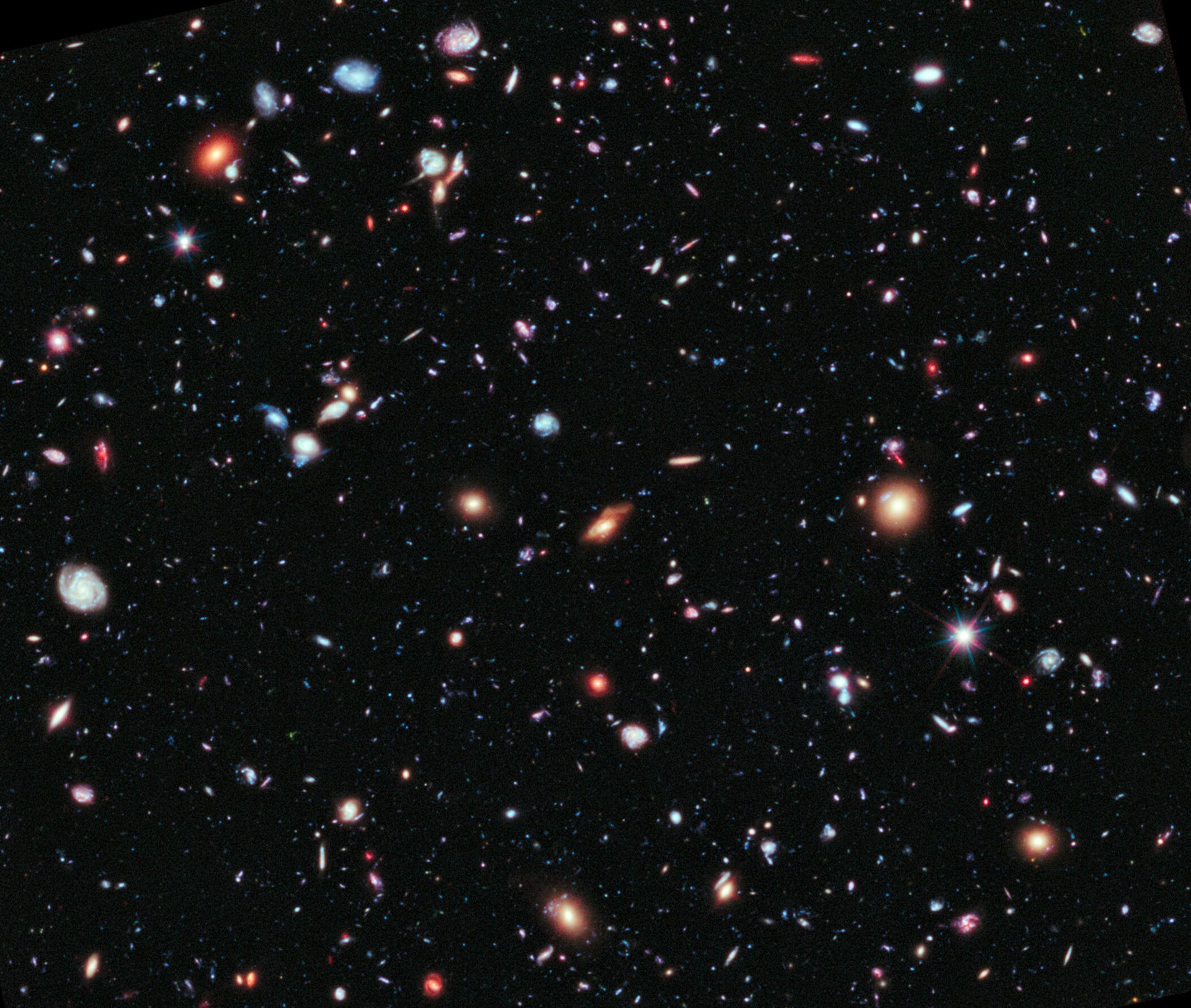 Portion of the Hubble eXtreme Deep Field