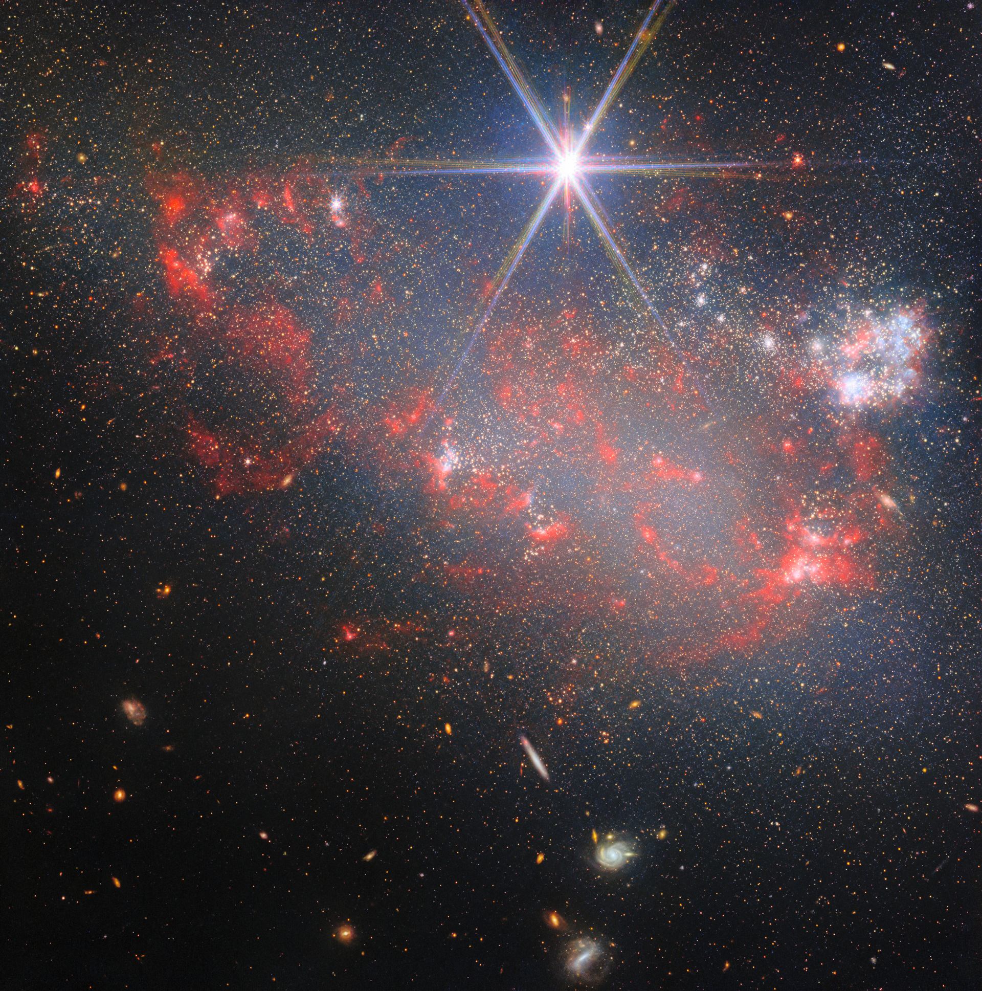 Striking star clusters and irregular clumps
