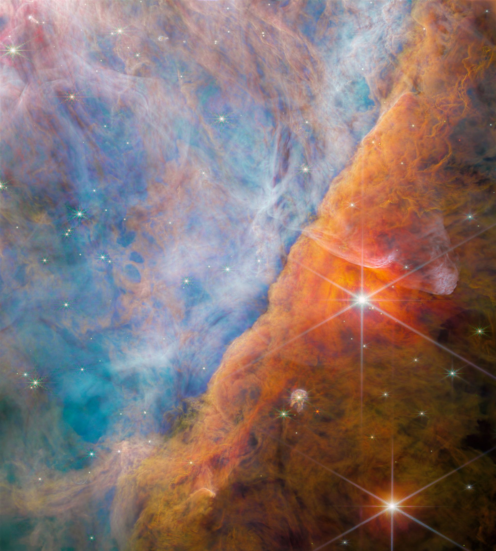 The Orion Bar region (NIRCam image)