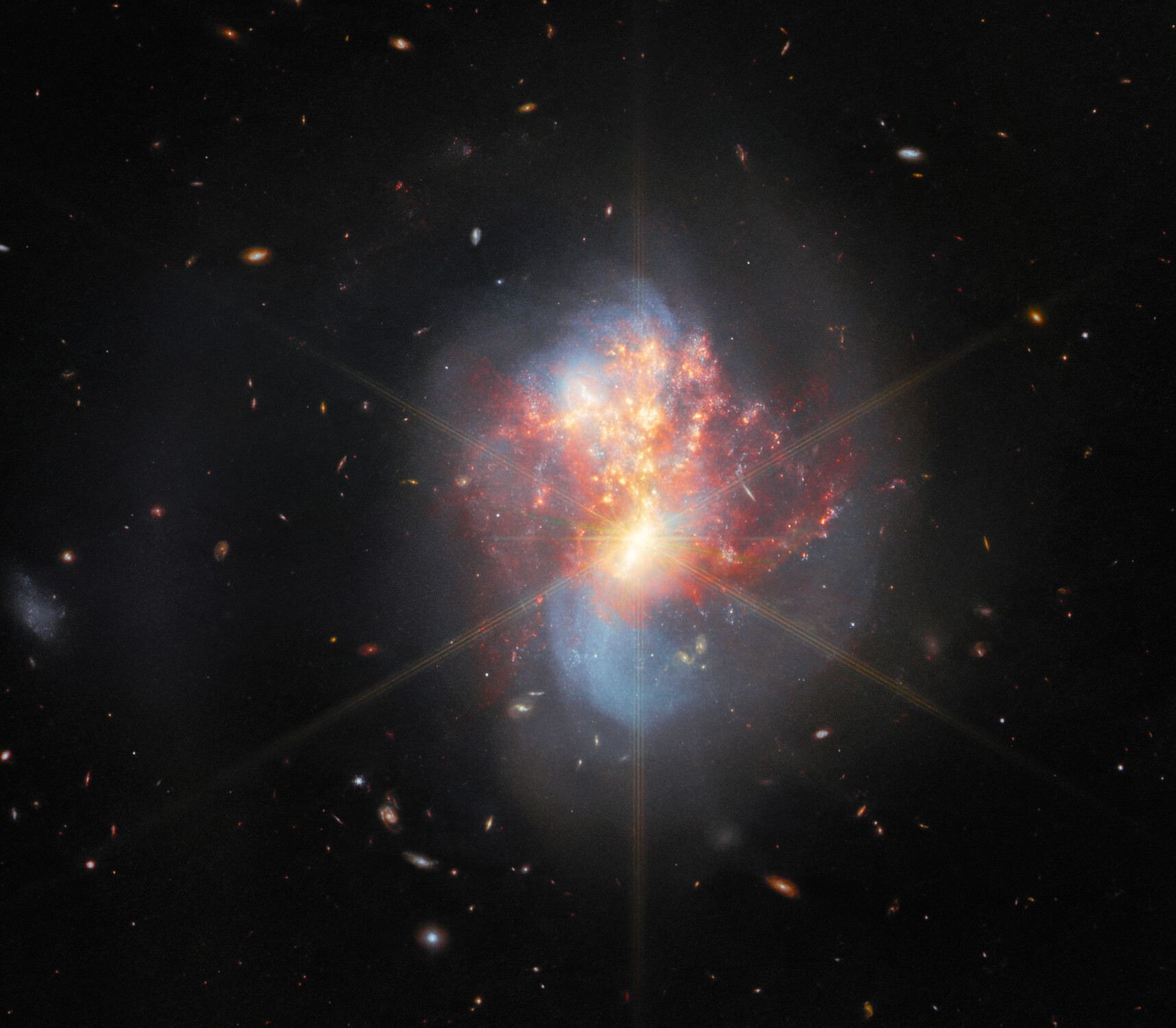 Webb Explores a Pair of Merging Galaxies (scaled)