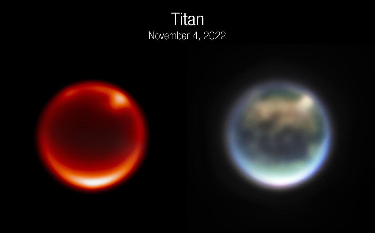 Webb Tracks Clouds on Saturn’s Moon Titan (Clean)