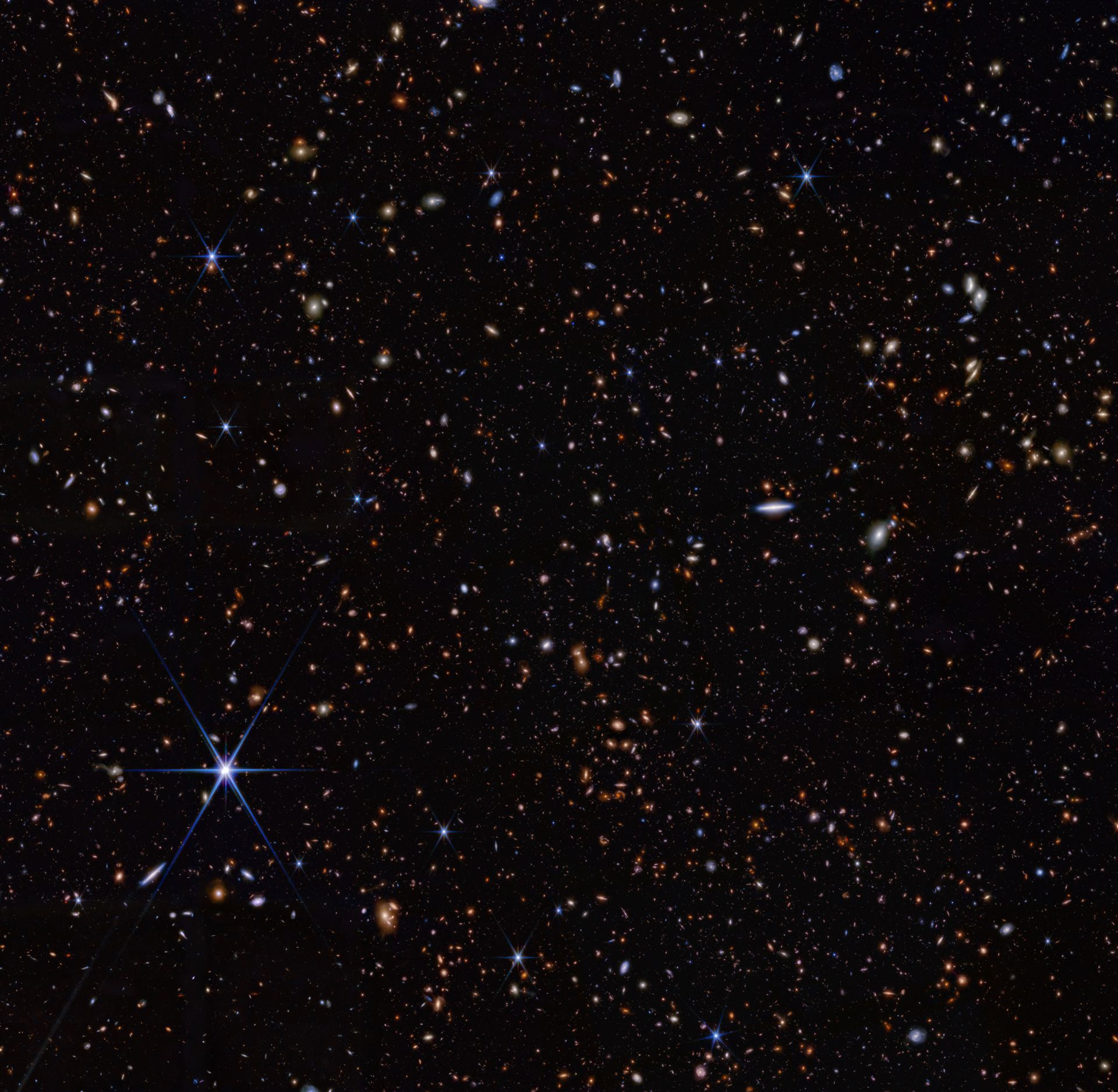 Webb finds most distant known galaxy (JADES-GS-z14-0 environment NIRCam image)