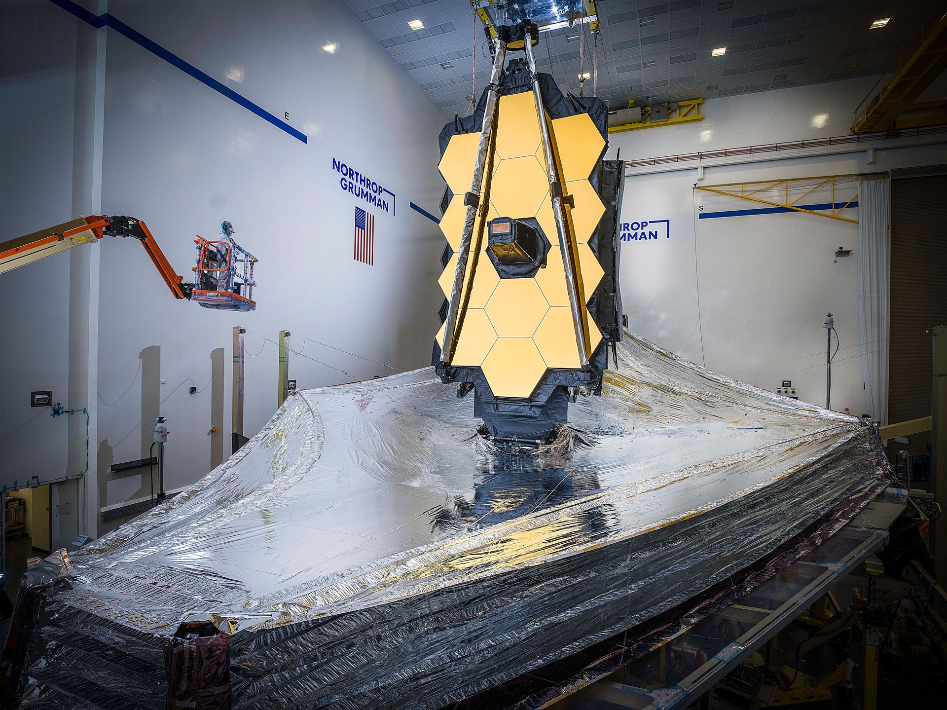 Webb in the Northrop Grumman cleanroom