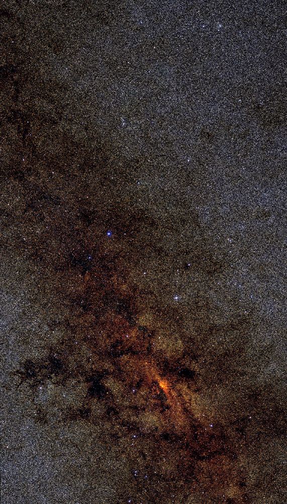 2 Micron all sky survey (2MASS) mosaic of the center of the Milky Way
