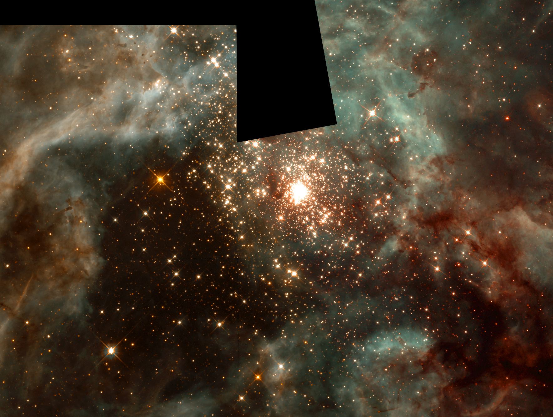 A Grand View of the Birth of &lsquo;Hefty&rsquo; Stars – 30 Doradus Nebula Montage