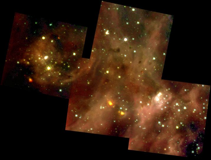 A Grand View of the Birth of &lsquo;Hefty&rsquo; Stars – 30 Doradus Nebula Montage