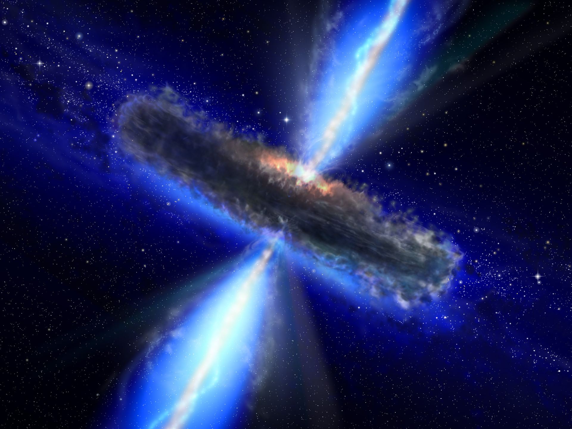 A dust-bound supermassive black hole [artist&rsquo;s impression]