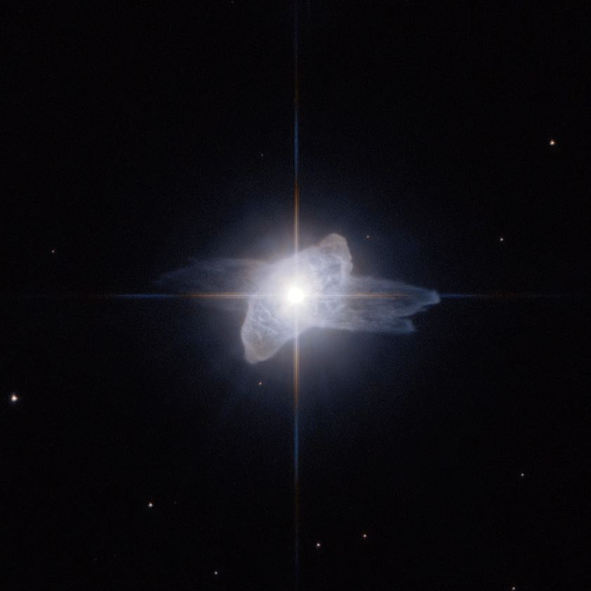 A dying star starts shedding its skin