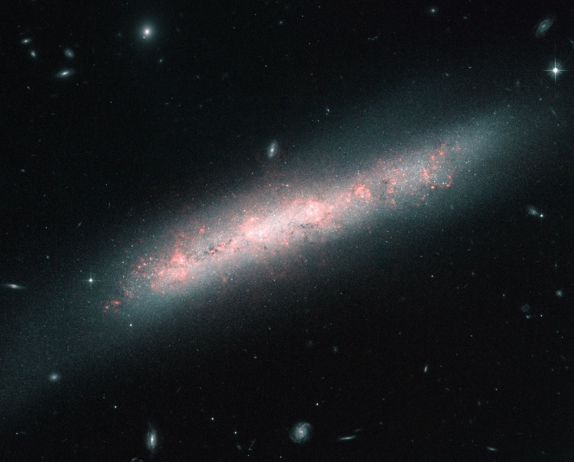 A galaxy festooned with stellar nurseries