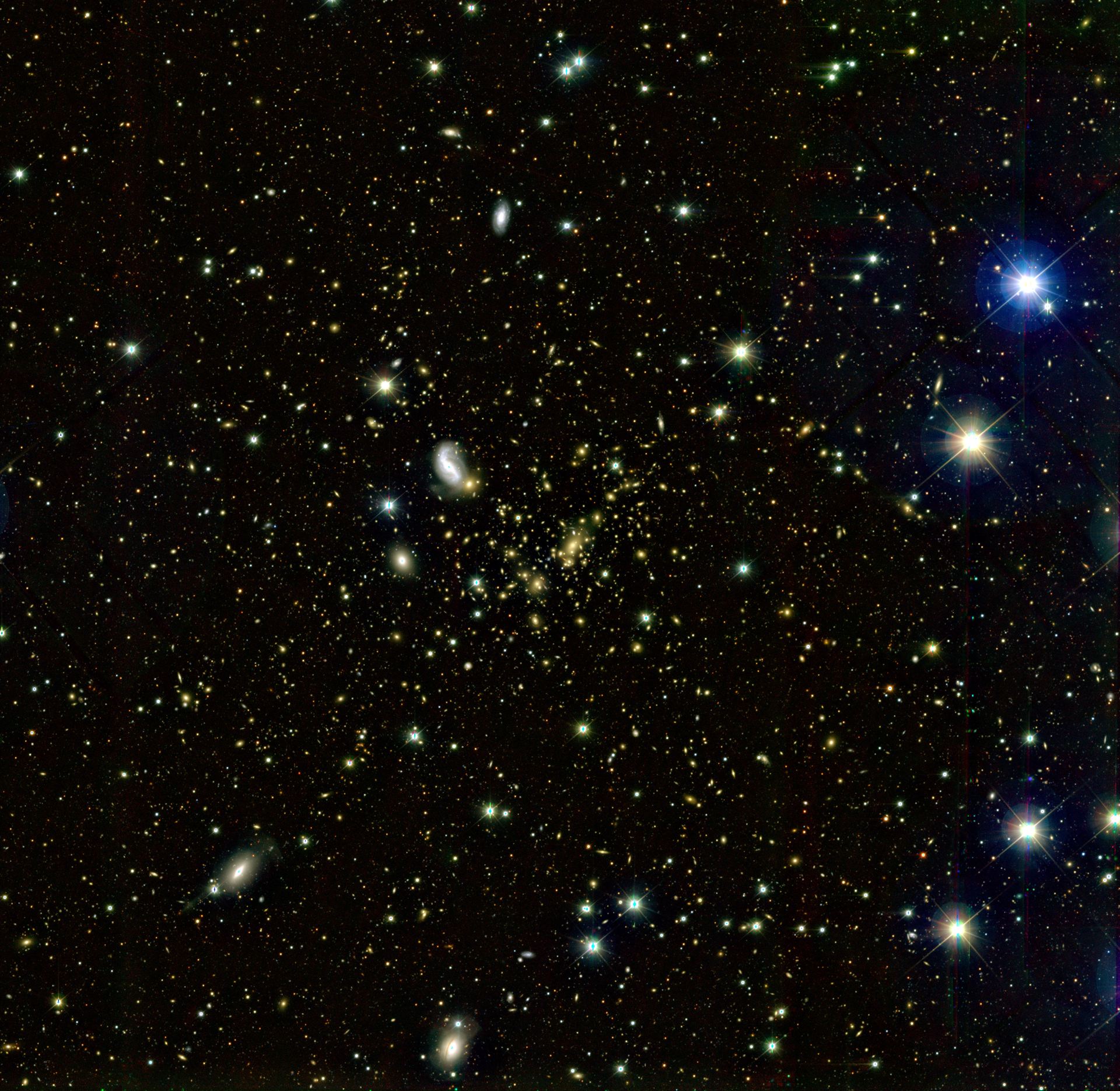 A ground-based wide-angle image of Abell 2218