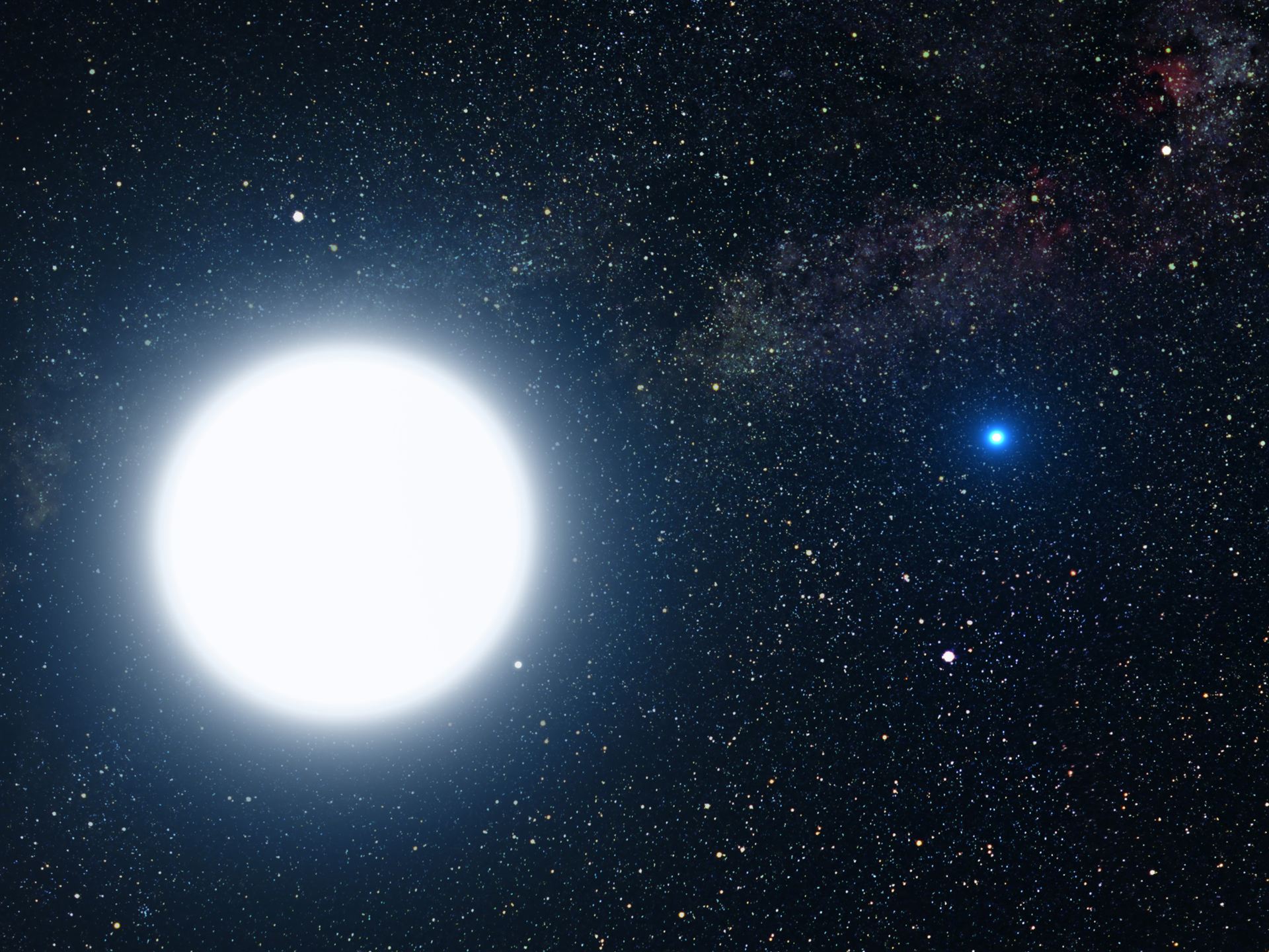 An artist&rsquo;s impression of Sirius A and B