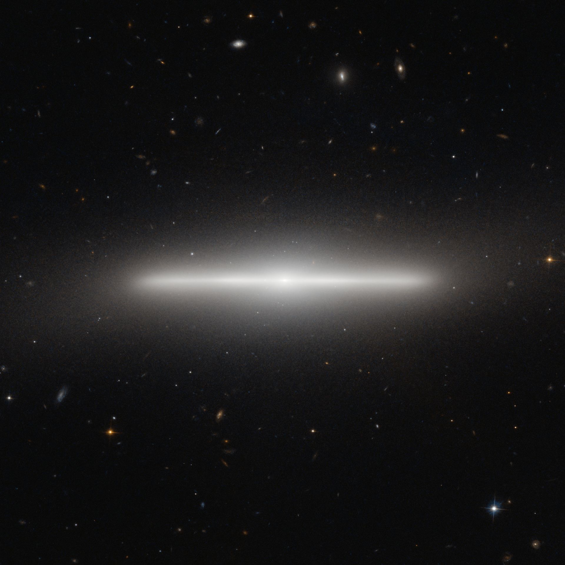 An extraordinarily slender galaxy
