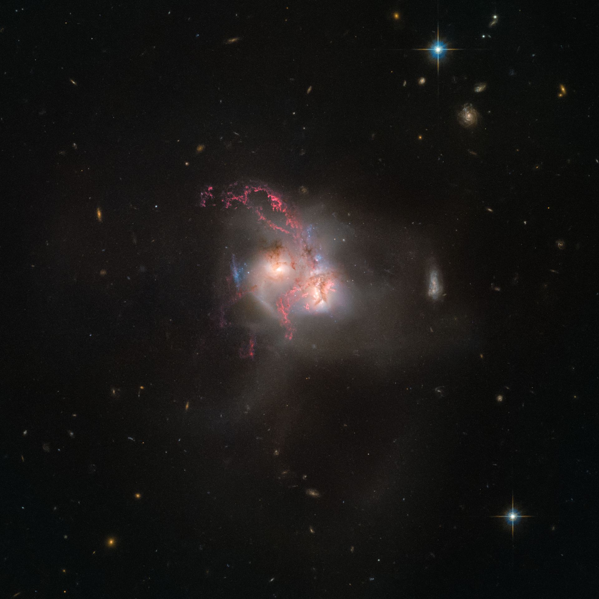 An ongoing cosmic collision