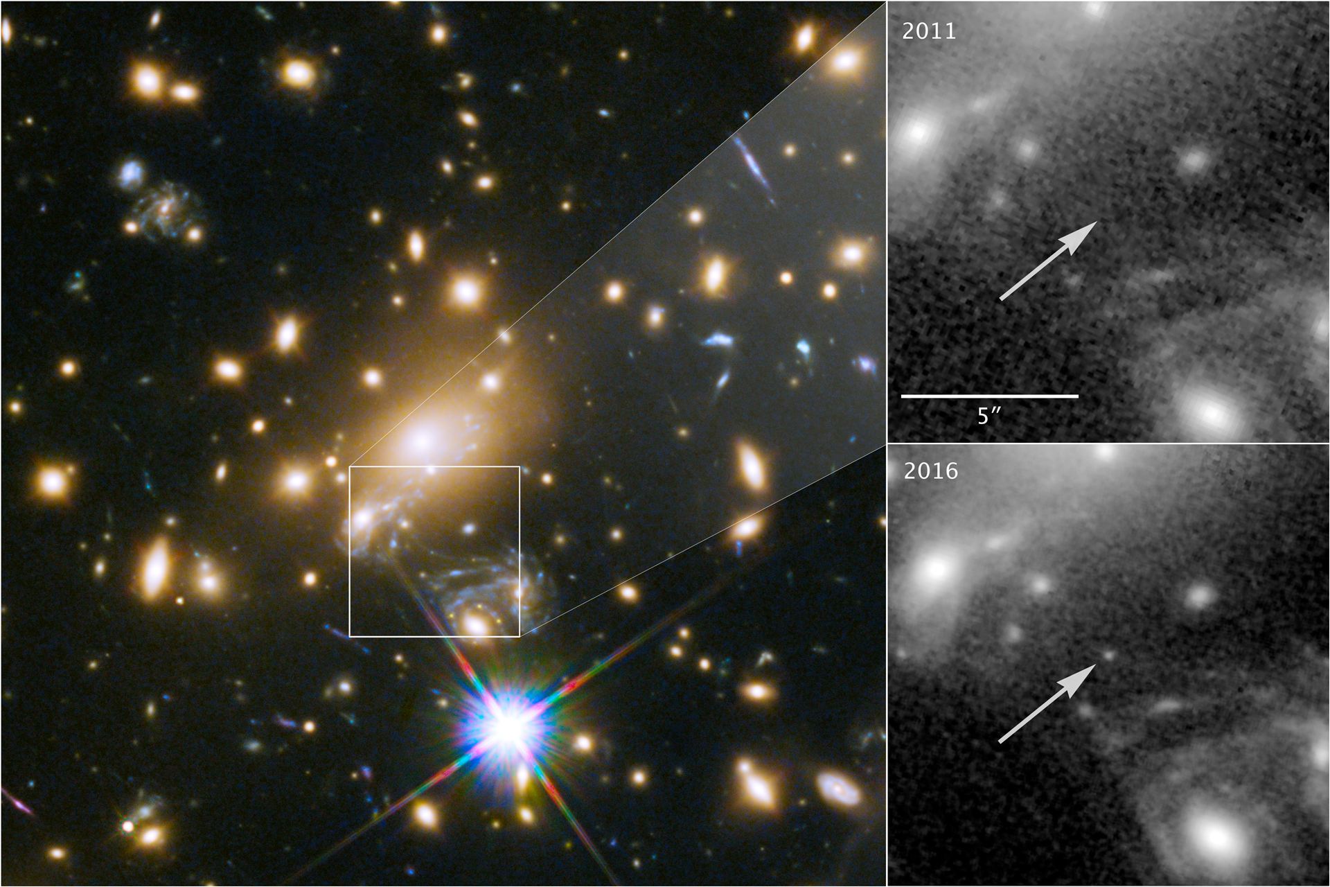 Appearance of the most distant star
