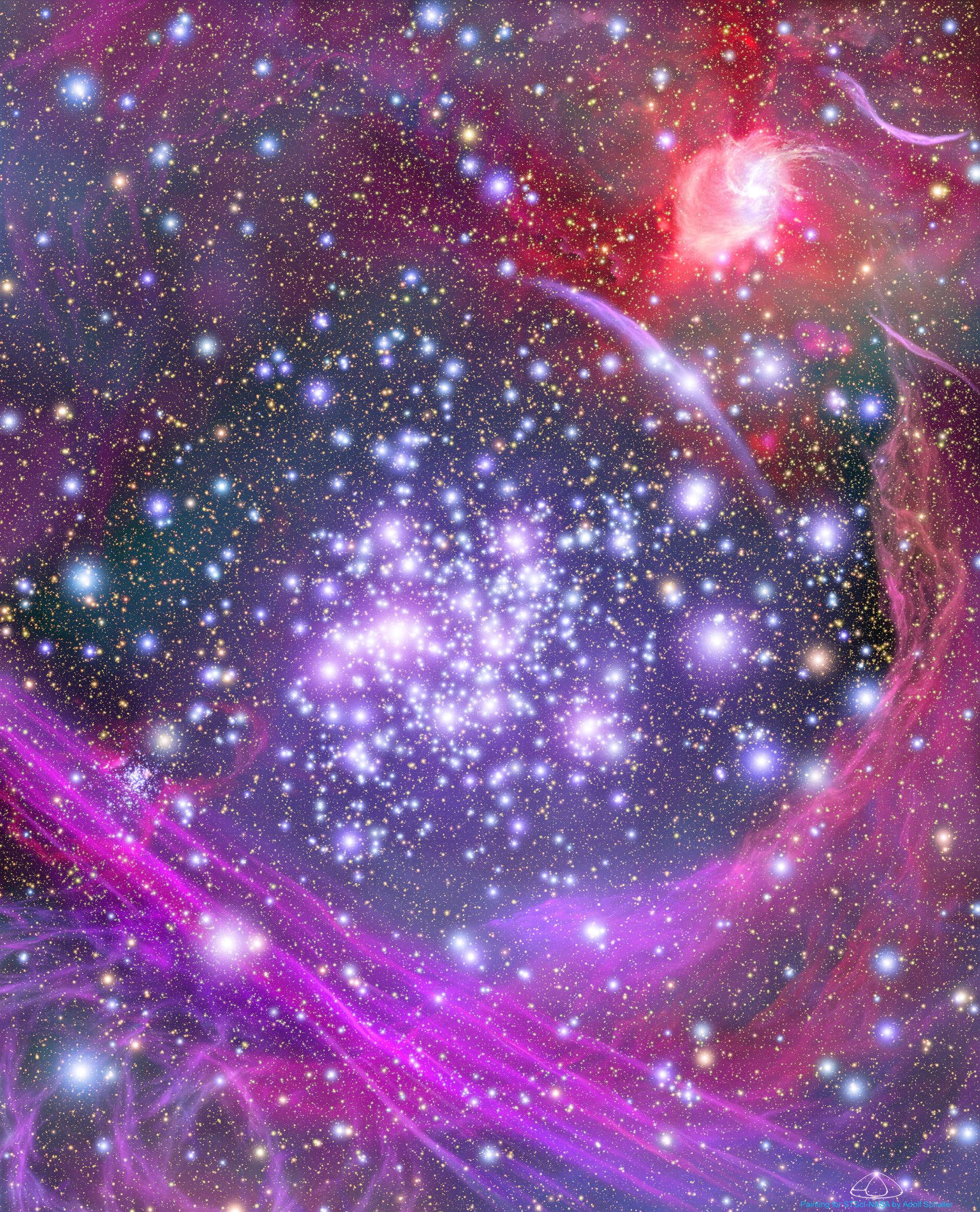 Artist&rsquo;s Concept of the Arches Cluster