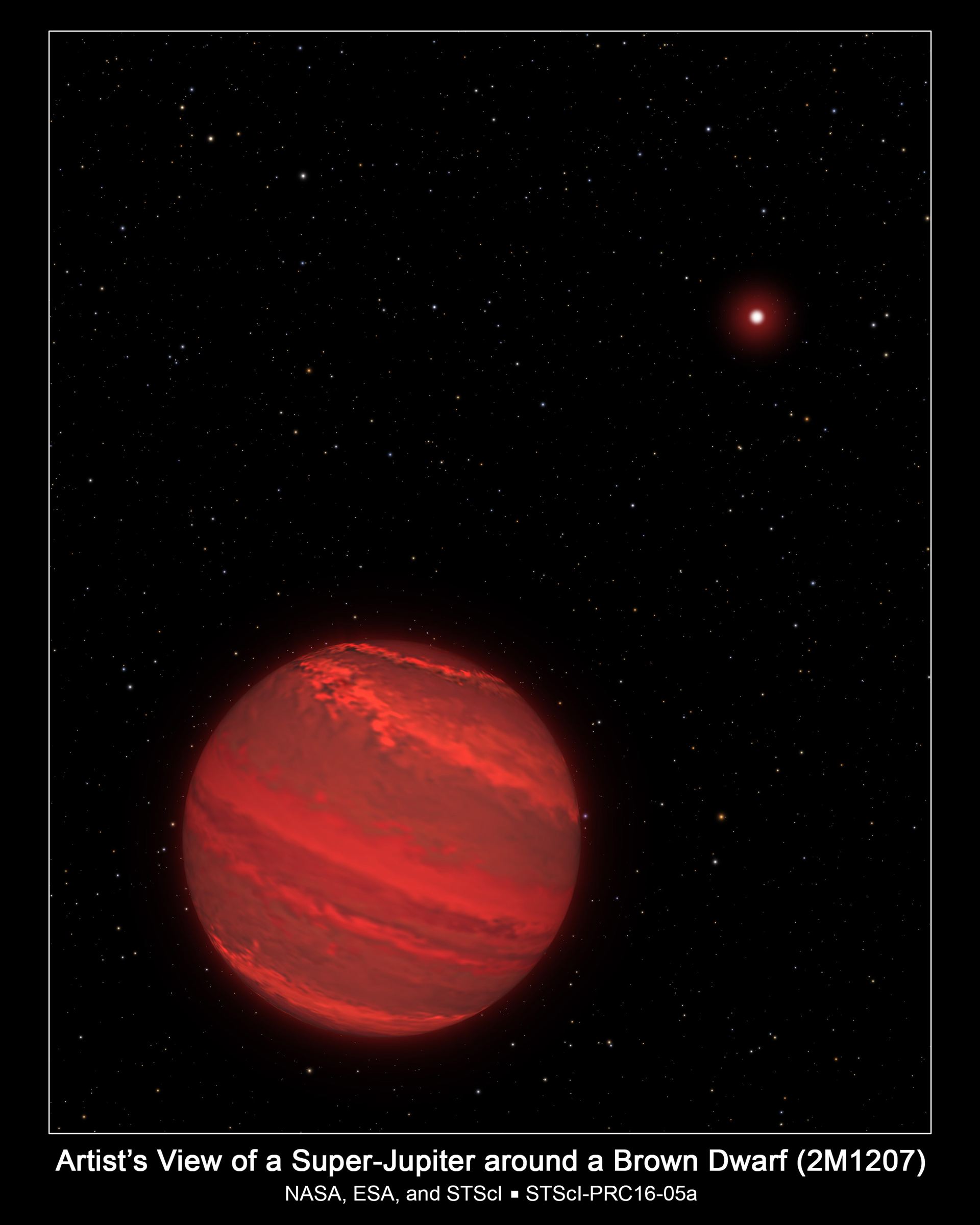 Artist&rsquo;s View of a Super-Jupiter around a Brown Dwarf (2M1207)