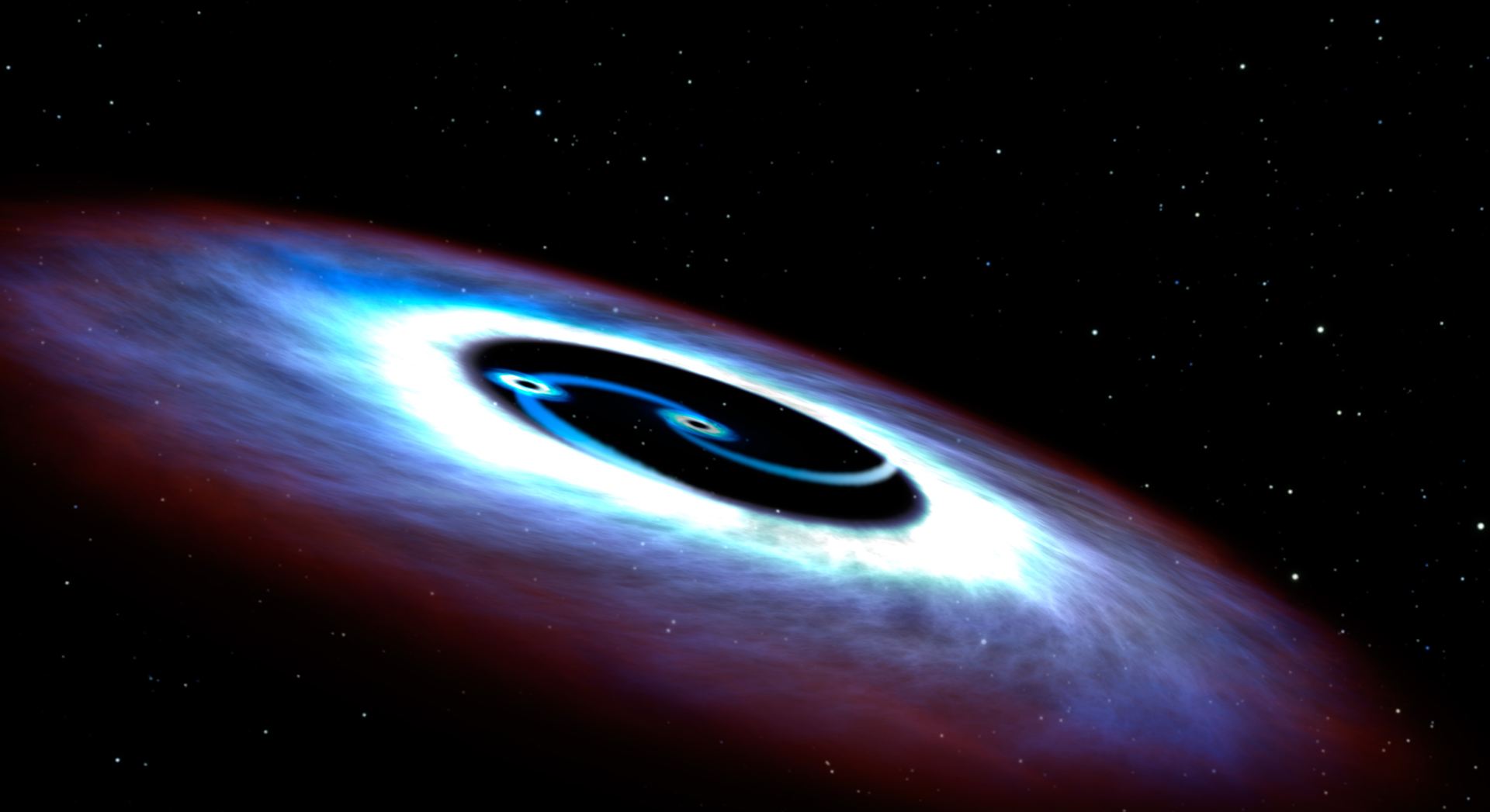 Artist&rsquo;s concept of double black hole