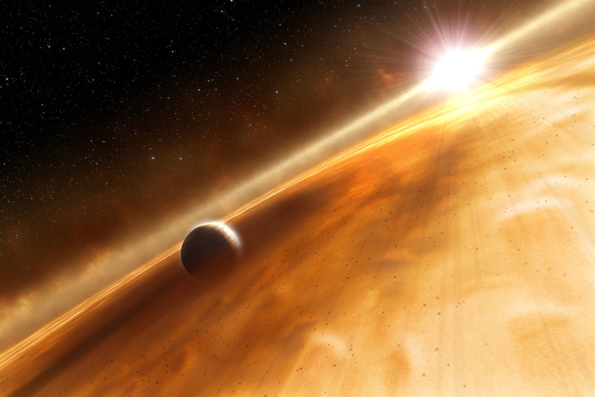 Artist&rsquo;s concept of exoplanet orbiting Fomalhaut