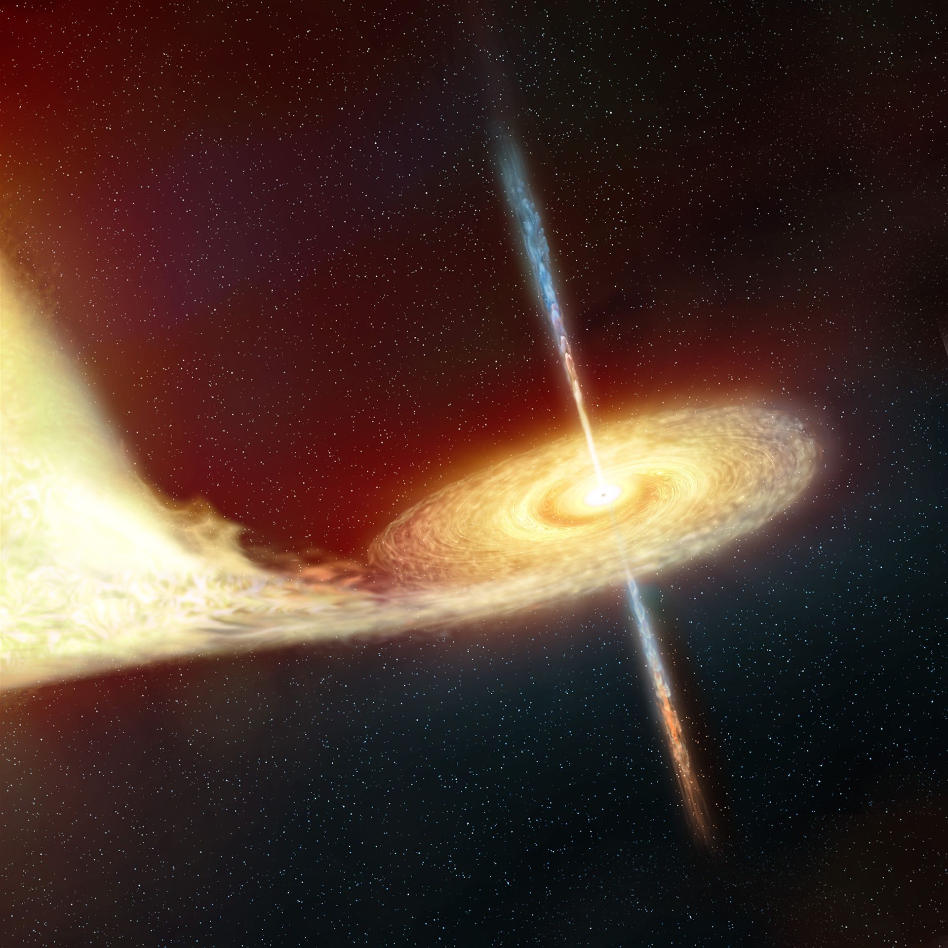 Artist&rsquo;s impression of a black hole