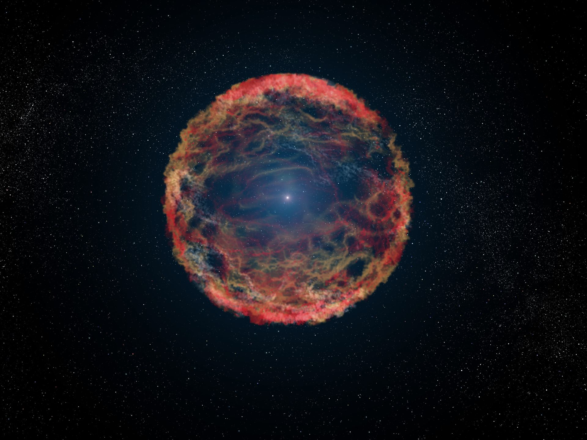 Artist&rsquo;s impression of supernova 1993J