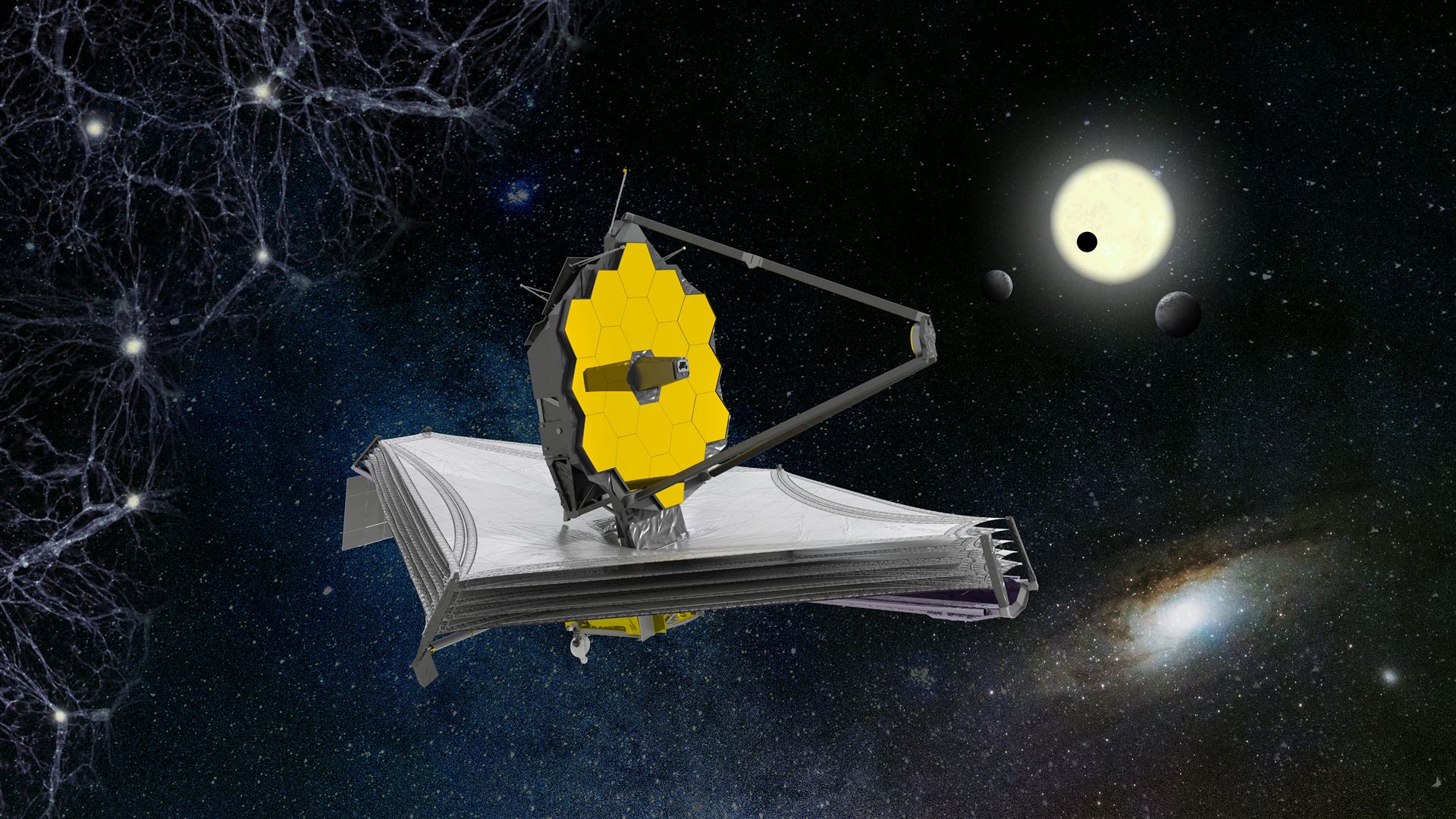 Artist&rsquo;s impression of the James Webb Space Telescope