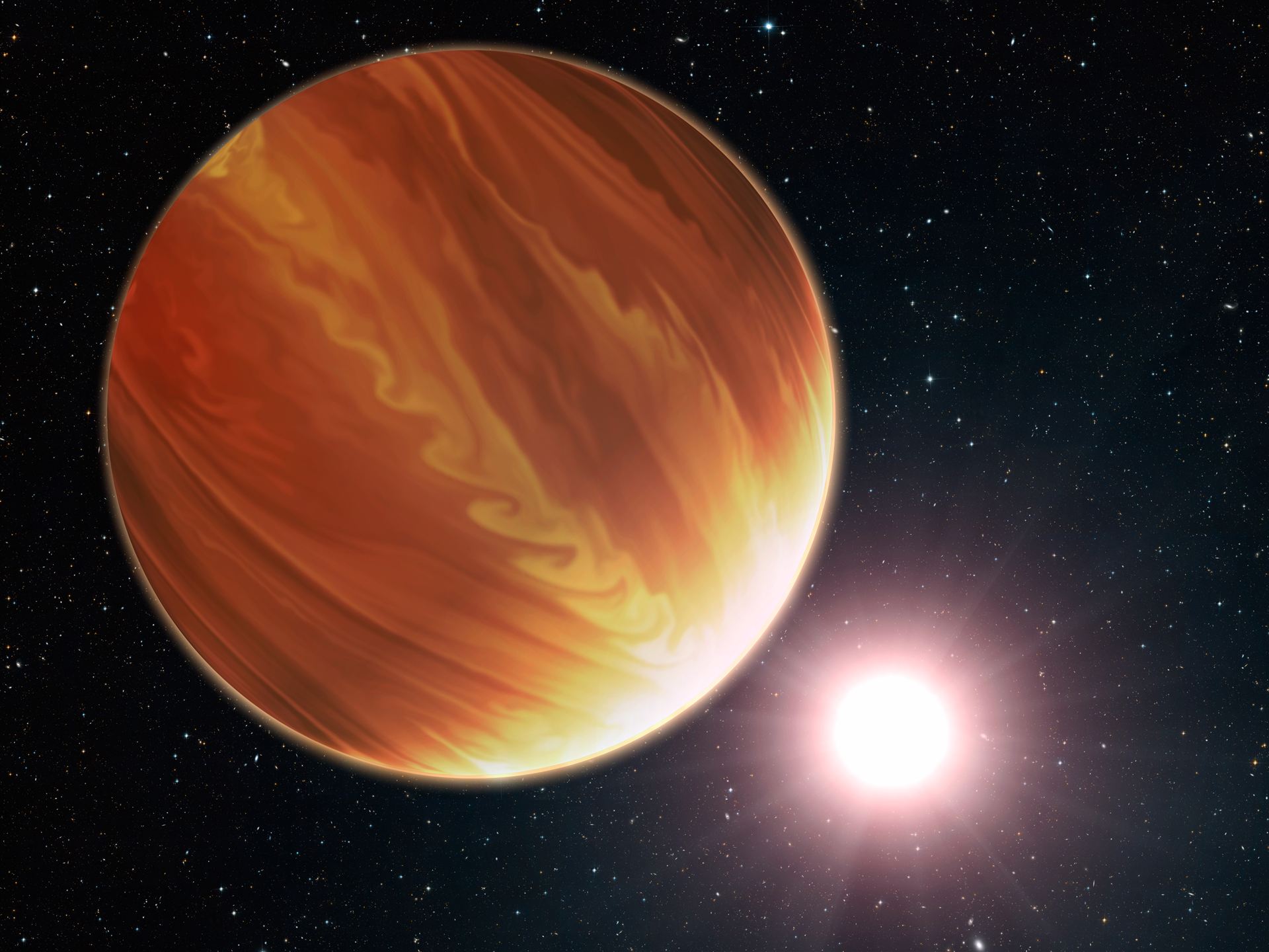 Artist&rsquo;s impression of the hot planet Osiris