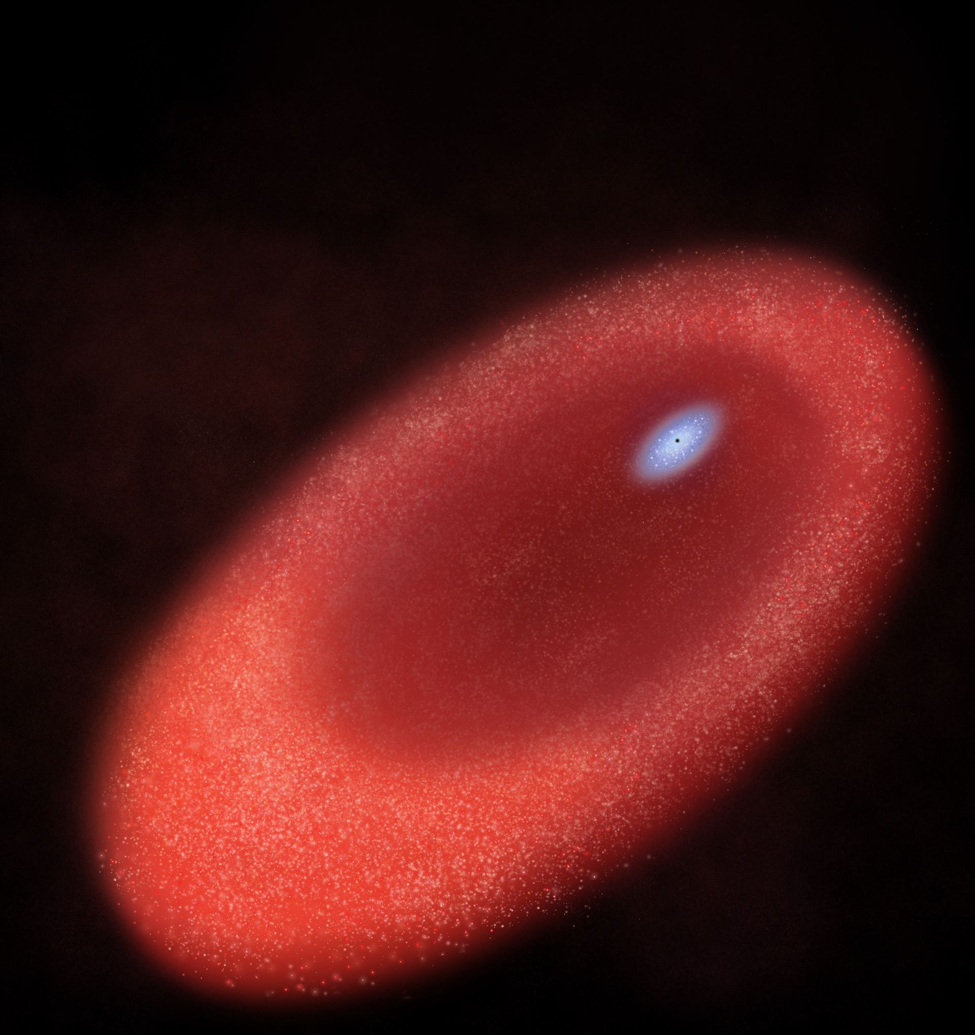 Artist&rsquo;s rendition of the core of M31