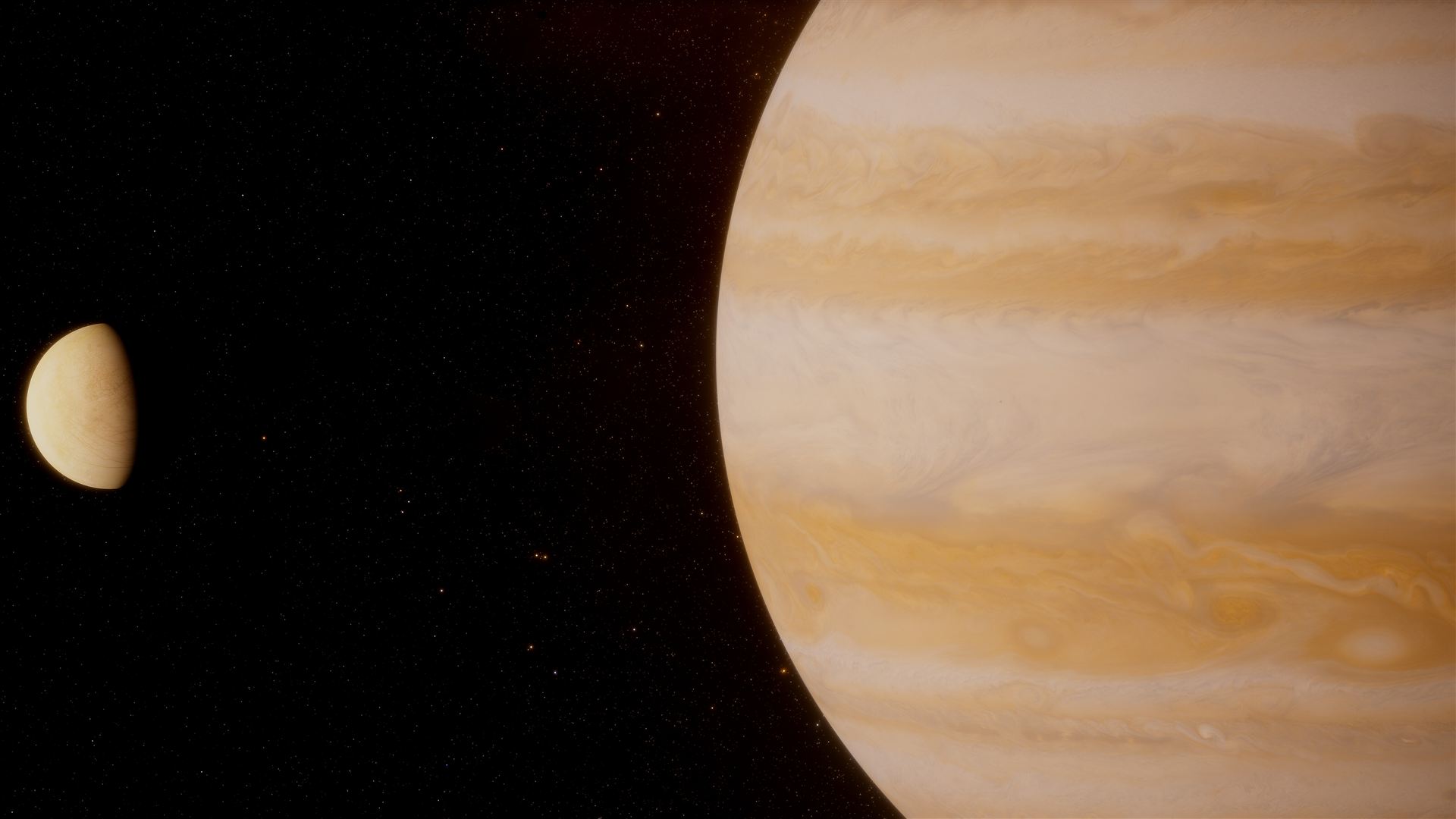 Artist’s Impression of Jupiter and Europa