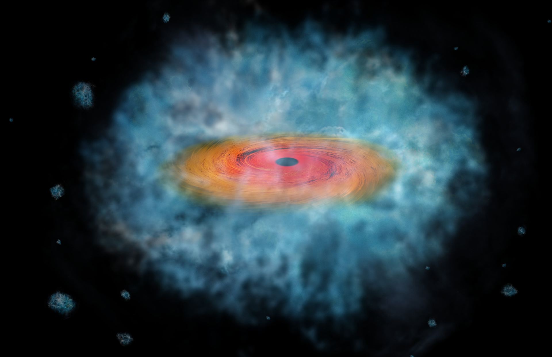 Artist’s impression of supermassive black hole seed