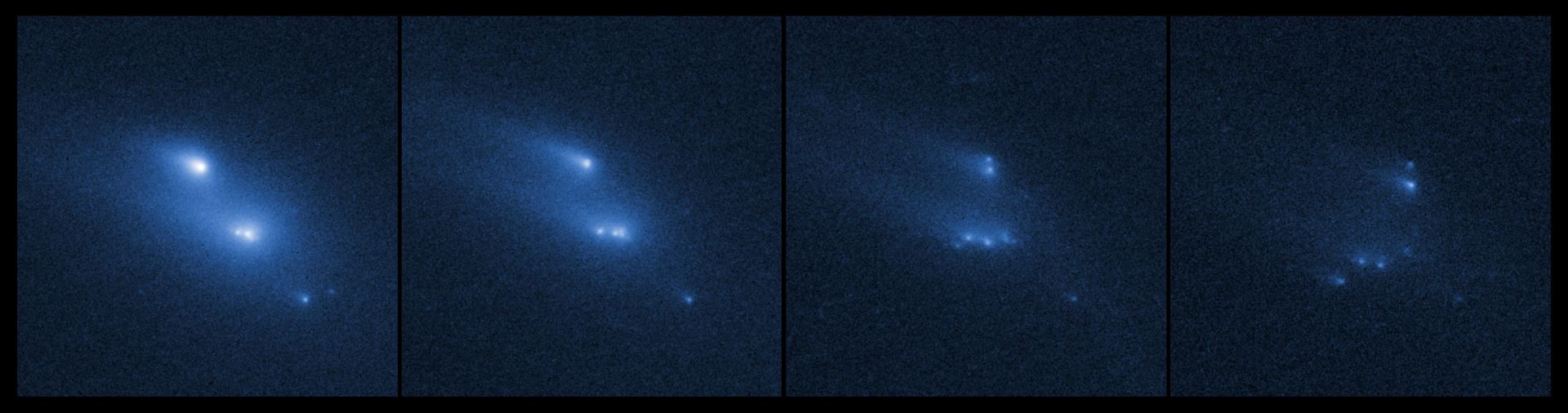 Asteroid P2013 R3 breaks apart
