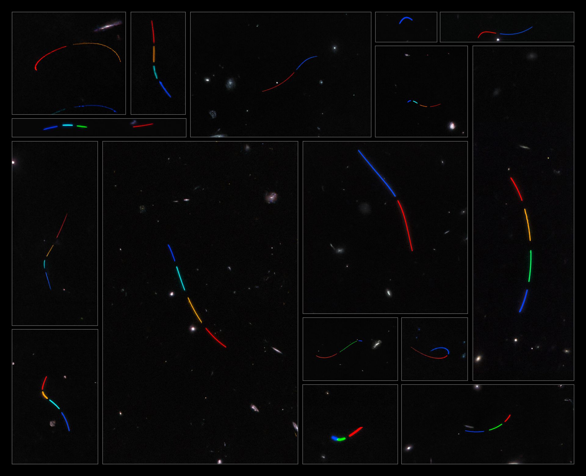 Asteroid Trails Mosaic