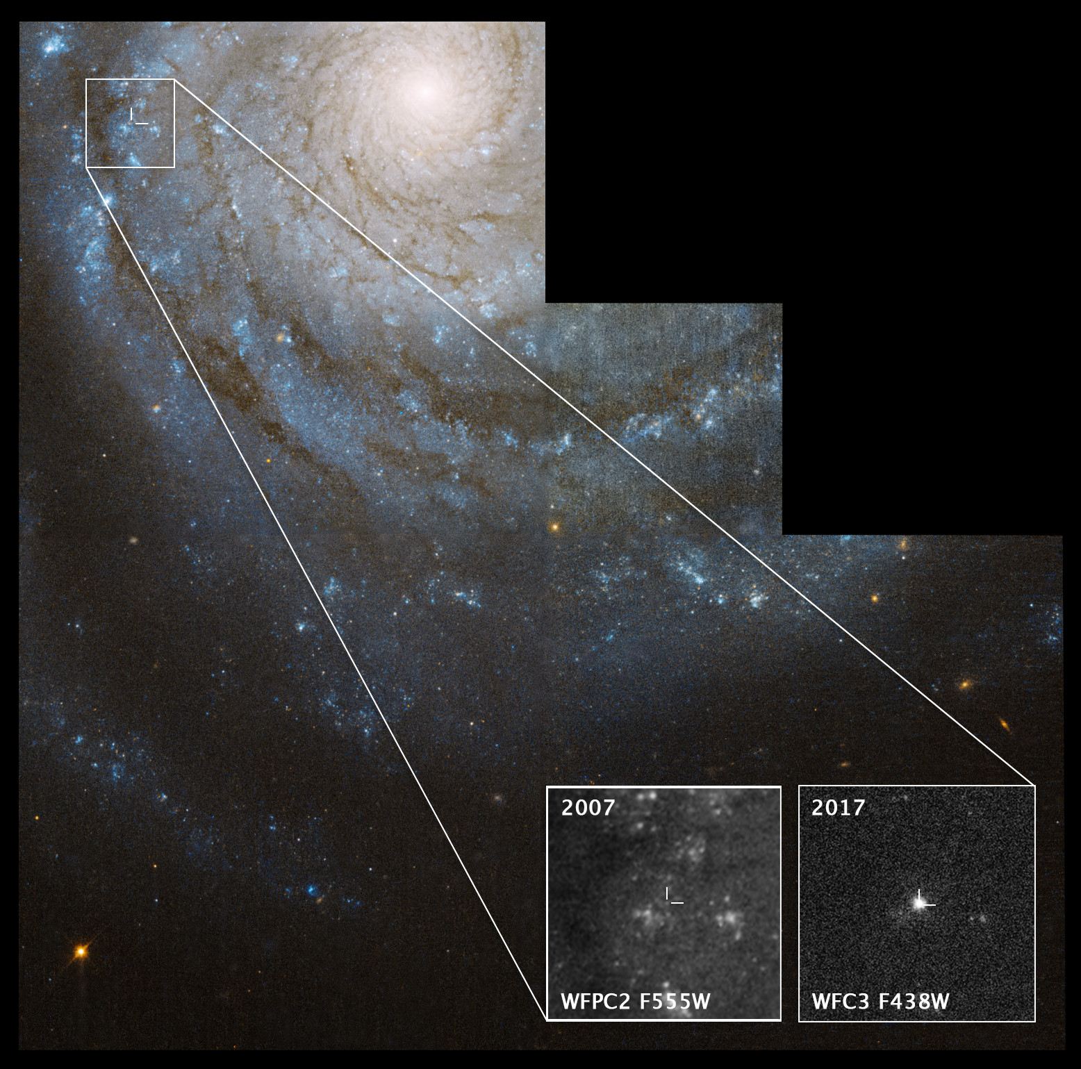 Astronomers find a supernova&rsquo;s progenitor star in Hubble images