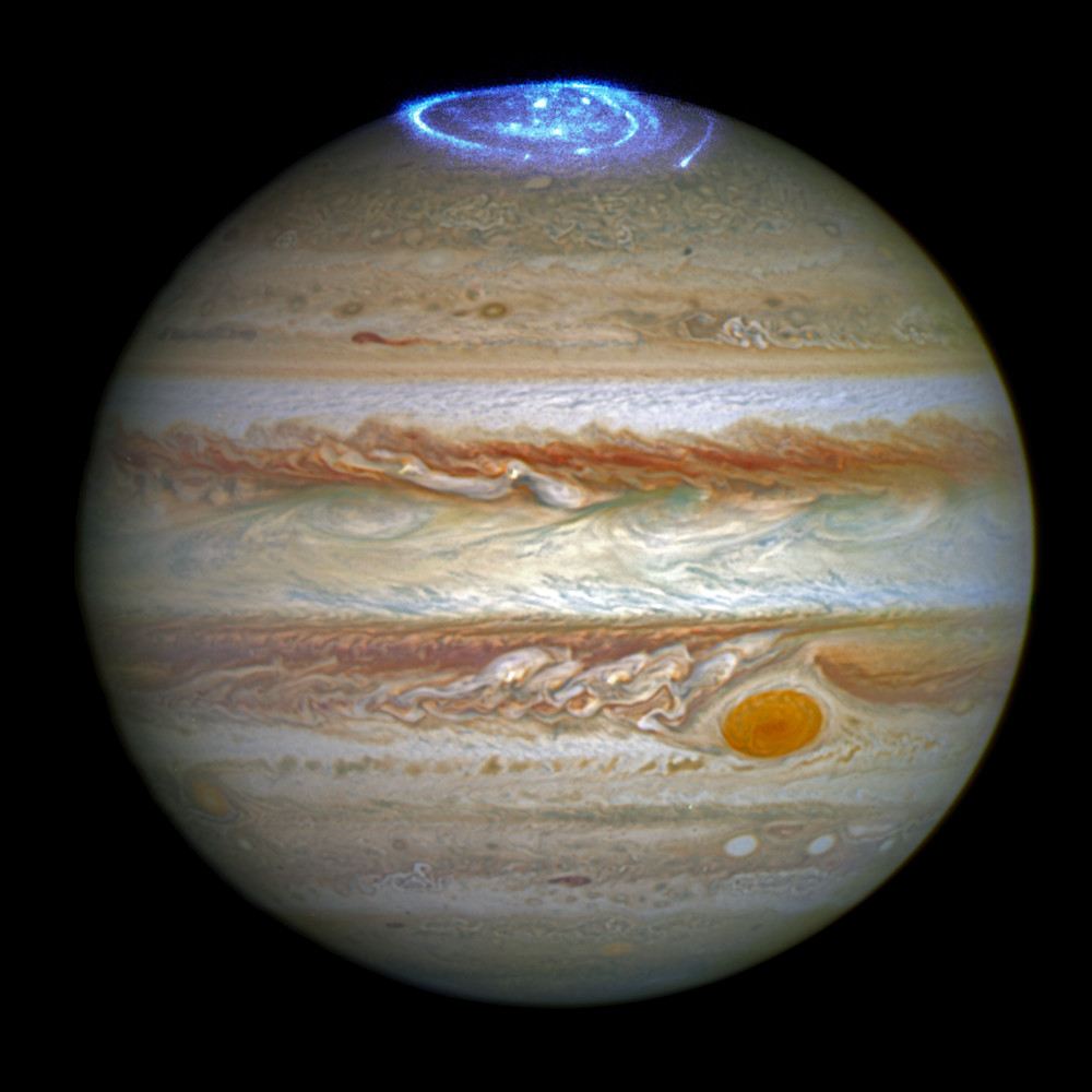 Auroras on Jupiter in 2014