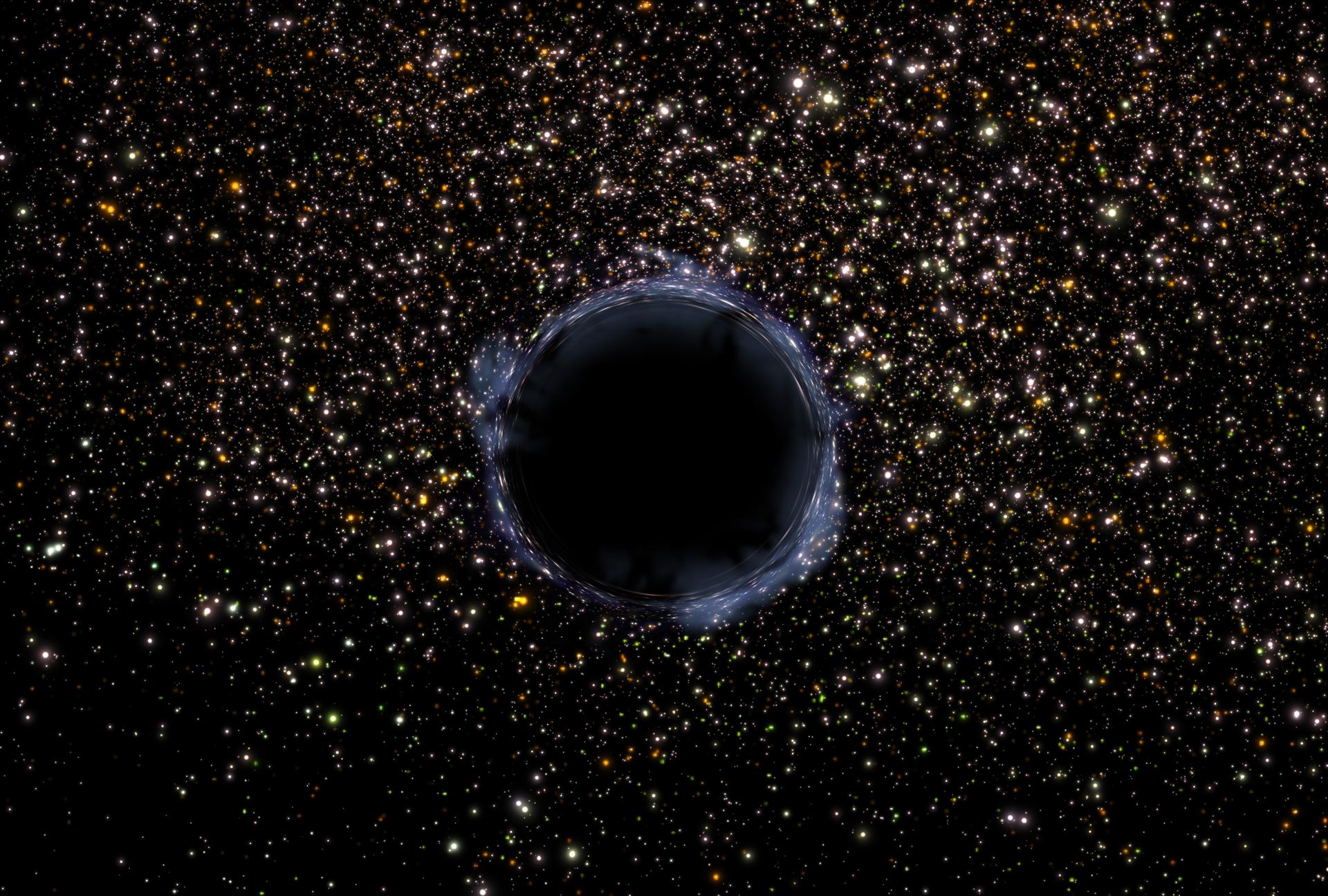 Black Hole in a Star Cluster (Artist&rsquo;s Impression)