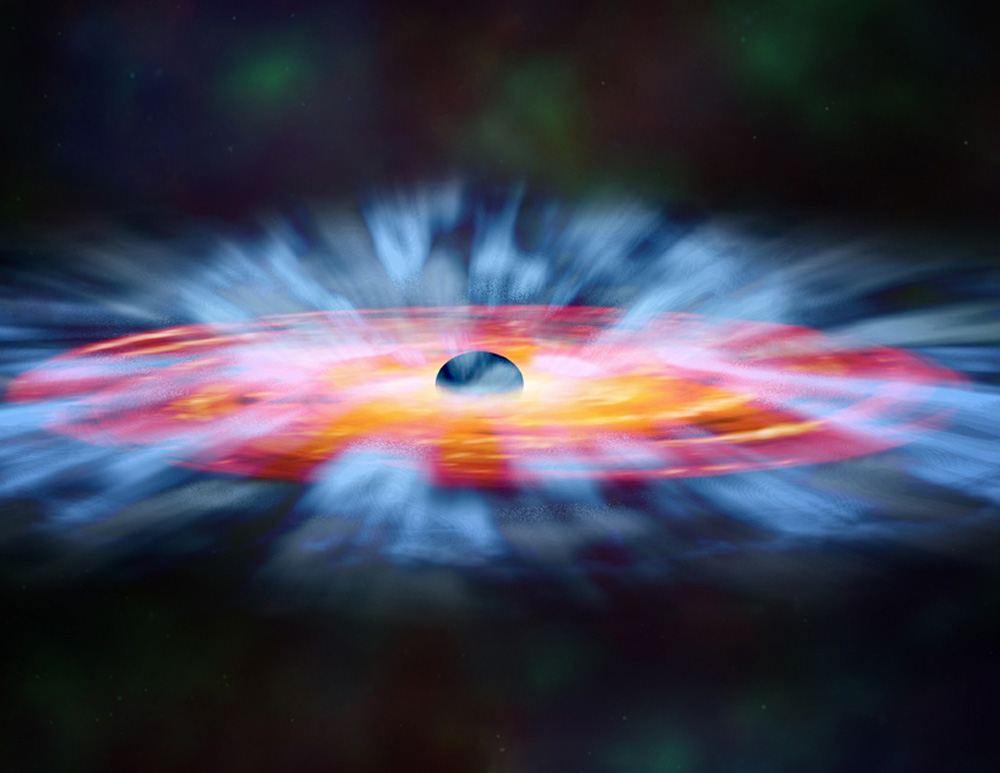 Black hole outflows (artist’s impression)
