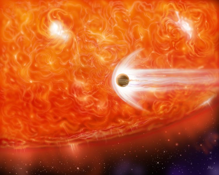 Bloated Stars Swallow Giant Planets (artist&rsquo;s impression)