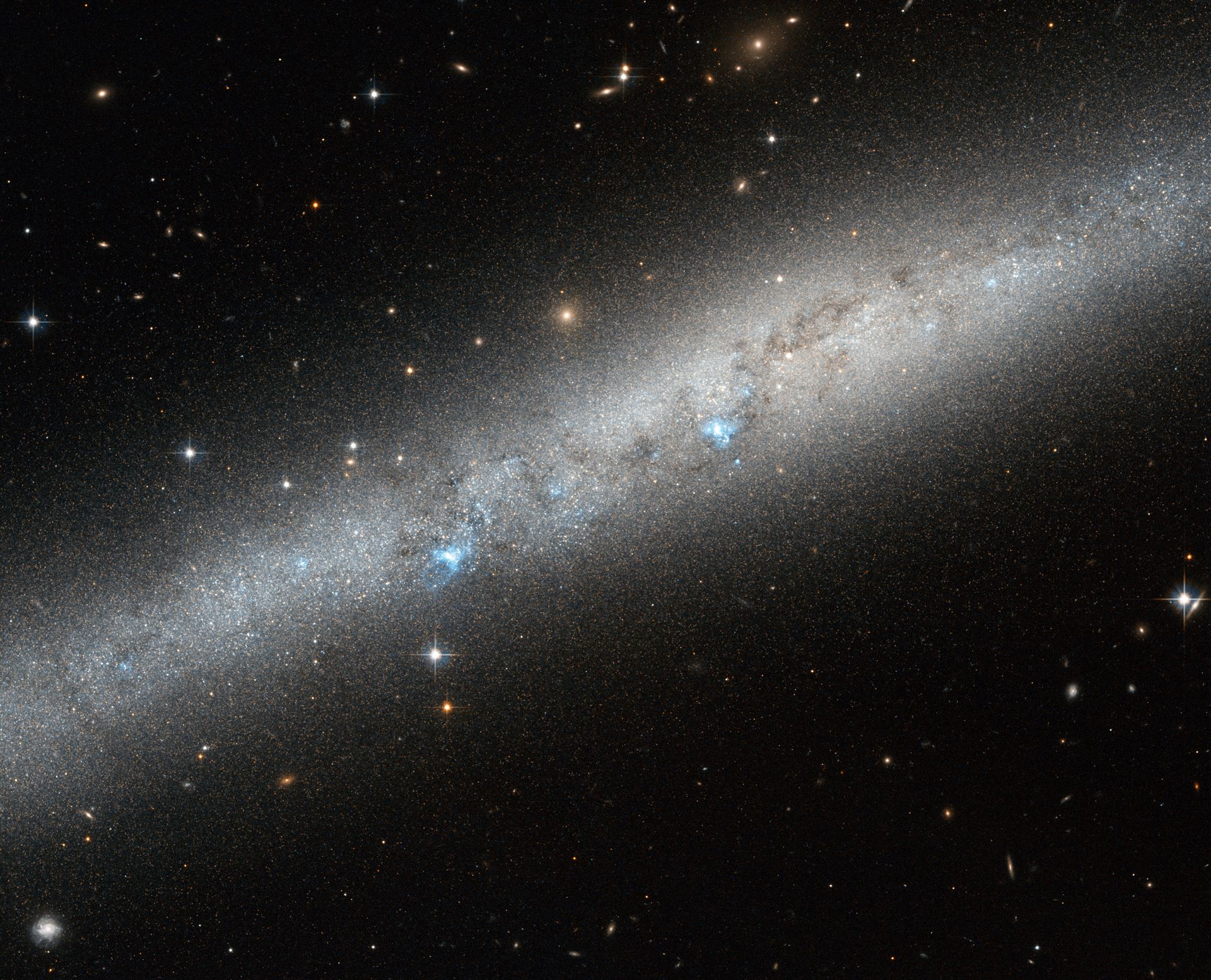 Blue bursts of hot young stars