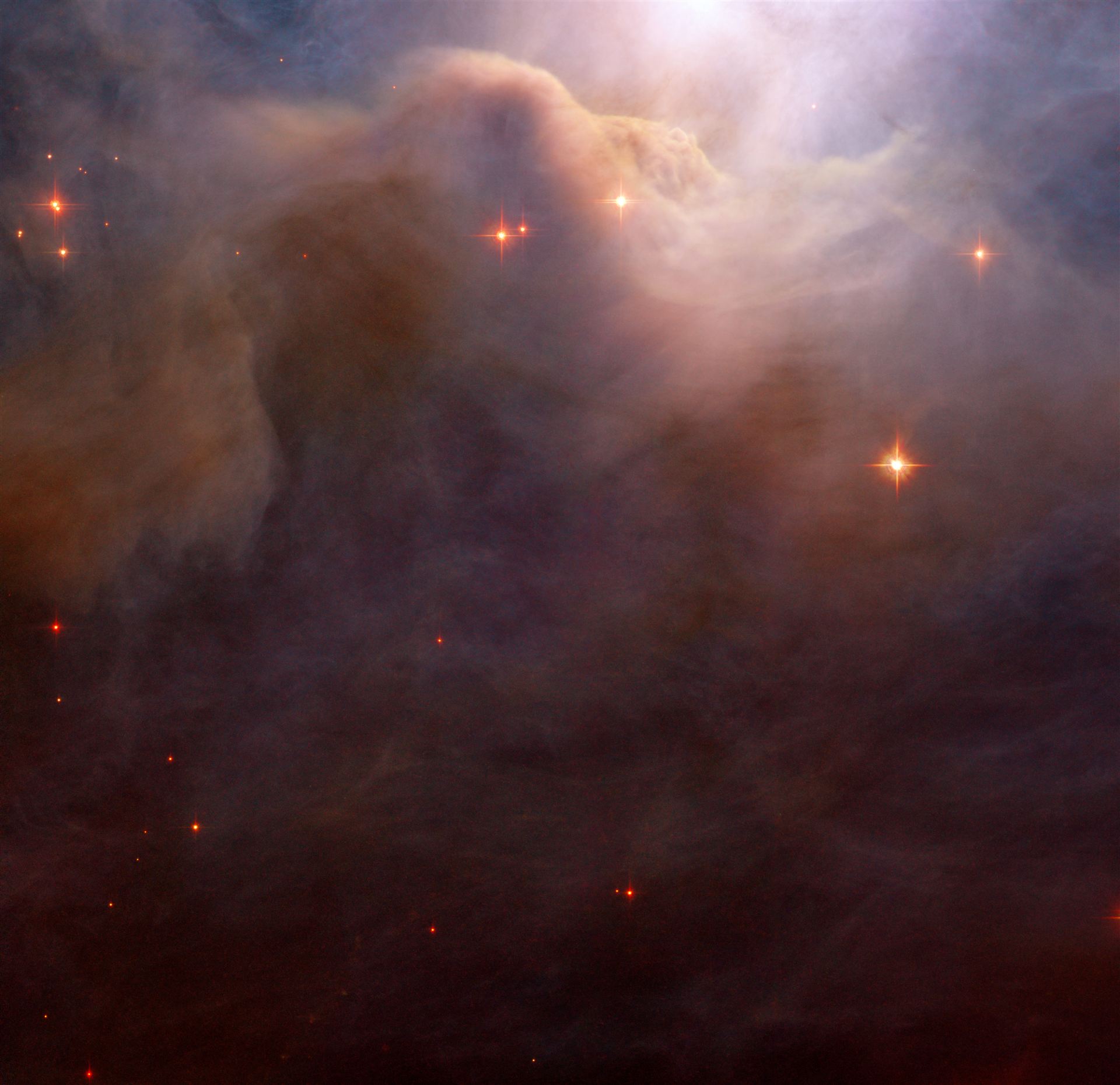 Blushing dusty nebula
