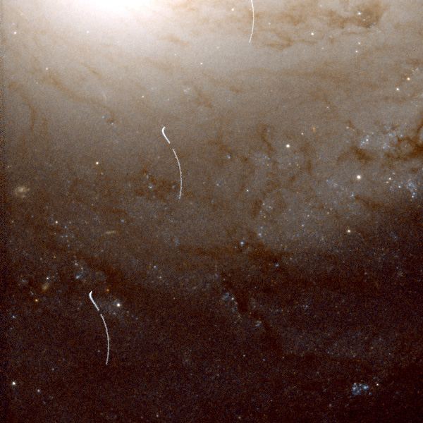 Broken Asteroid Trail in NGC 4548